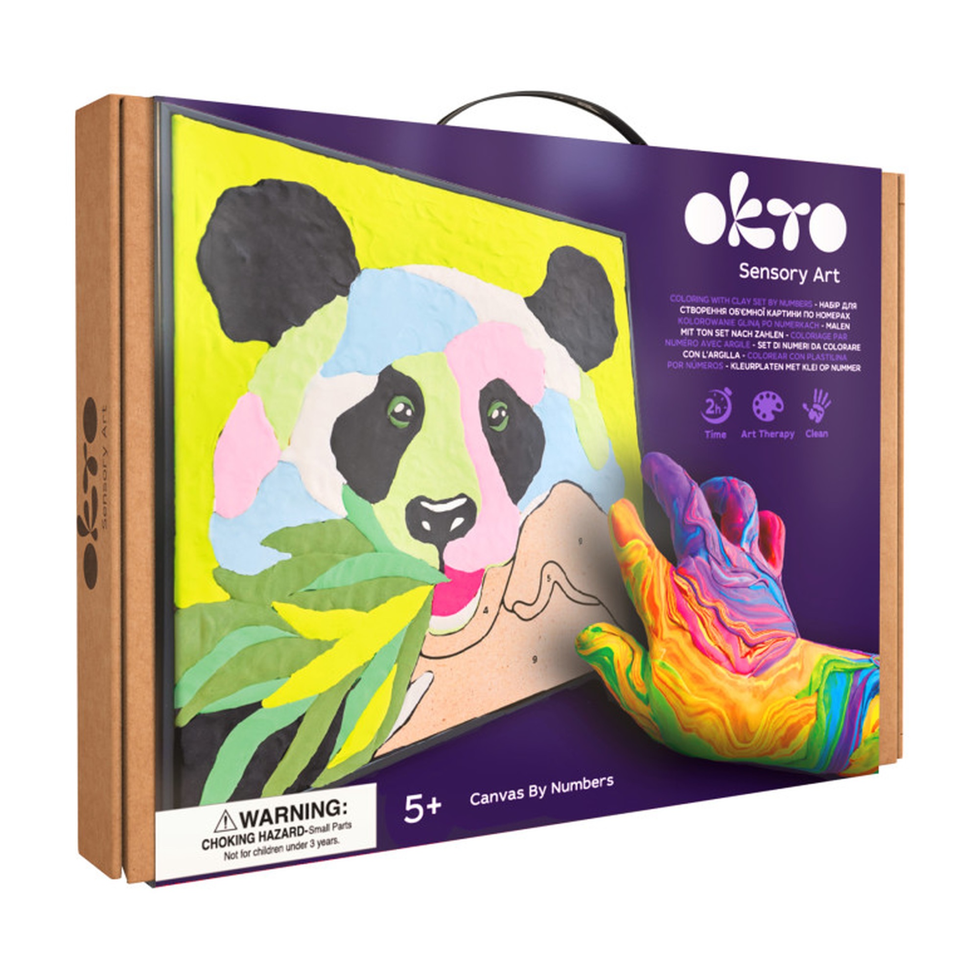 Panda Air-Dry Clay-by-Number Art Kit