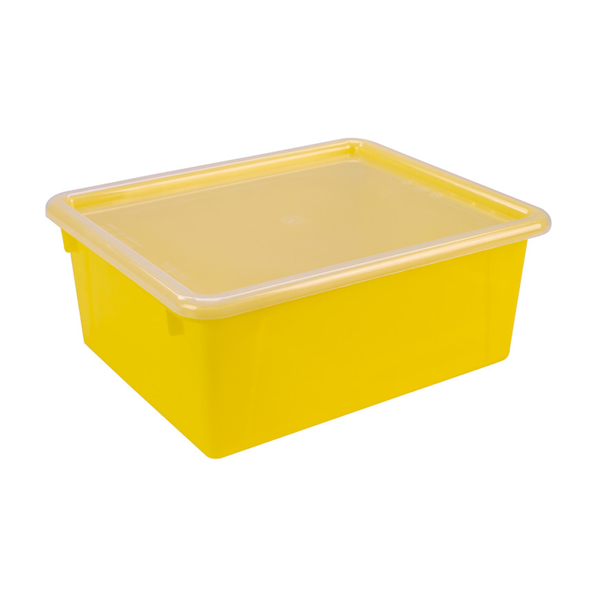 Yellow Deep Storage Tray with Lid