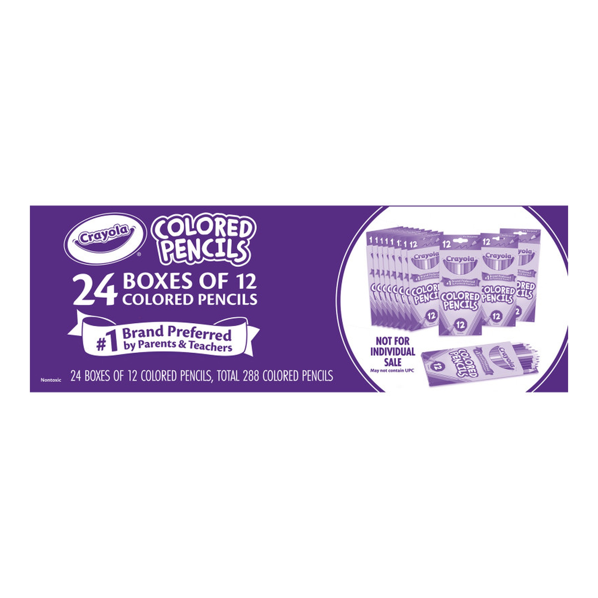 Assorted Colored Pencils, 12 per Box, 24 Boxes