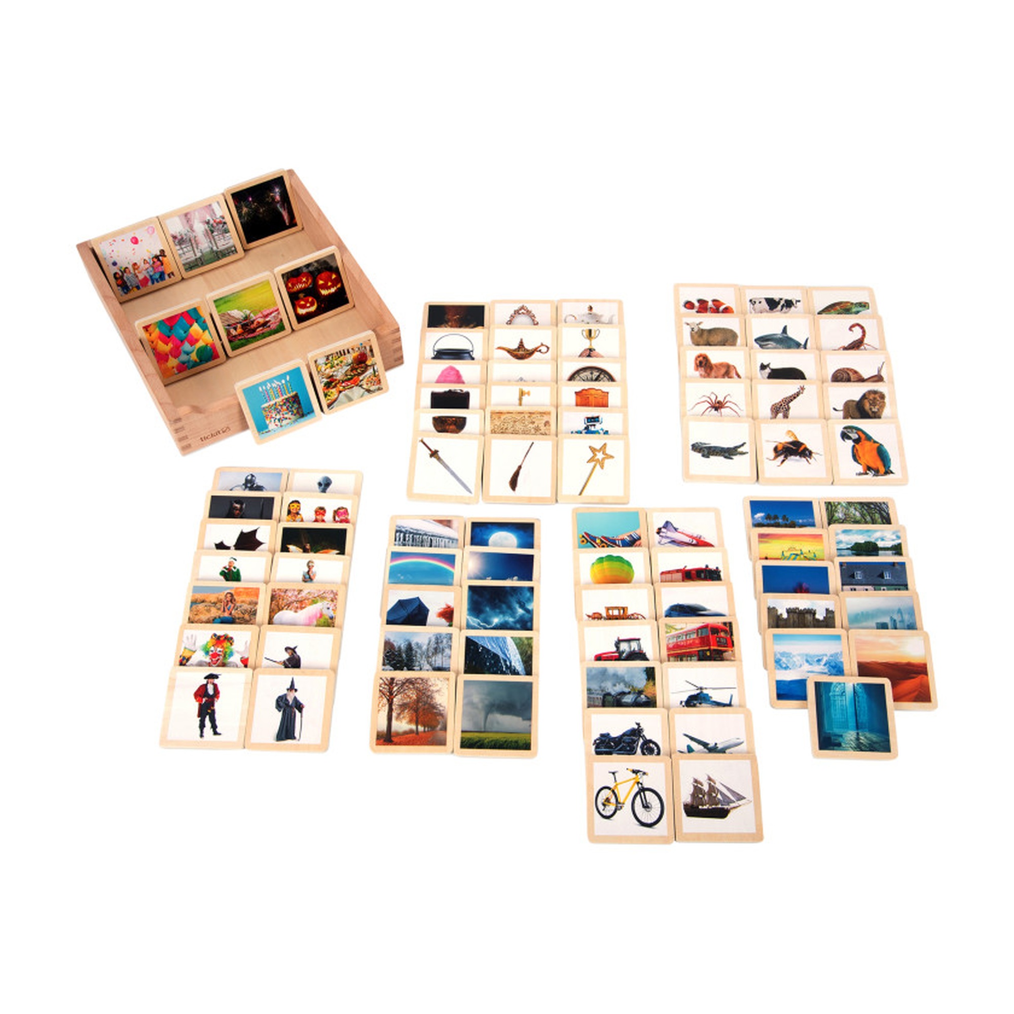Natural Wood Story Tile Set