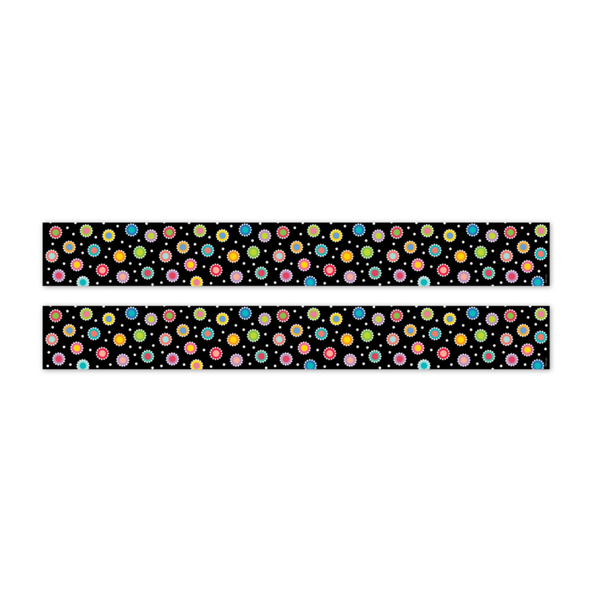 Dotted Dots Black Bulletin Board Border, 2 Packs