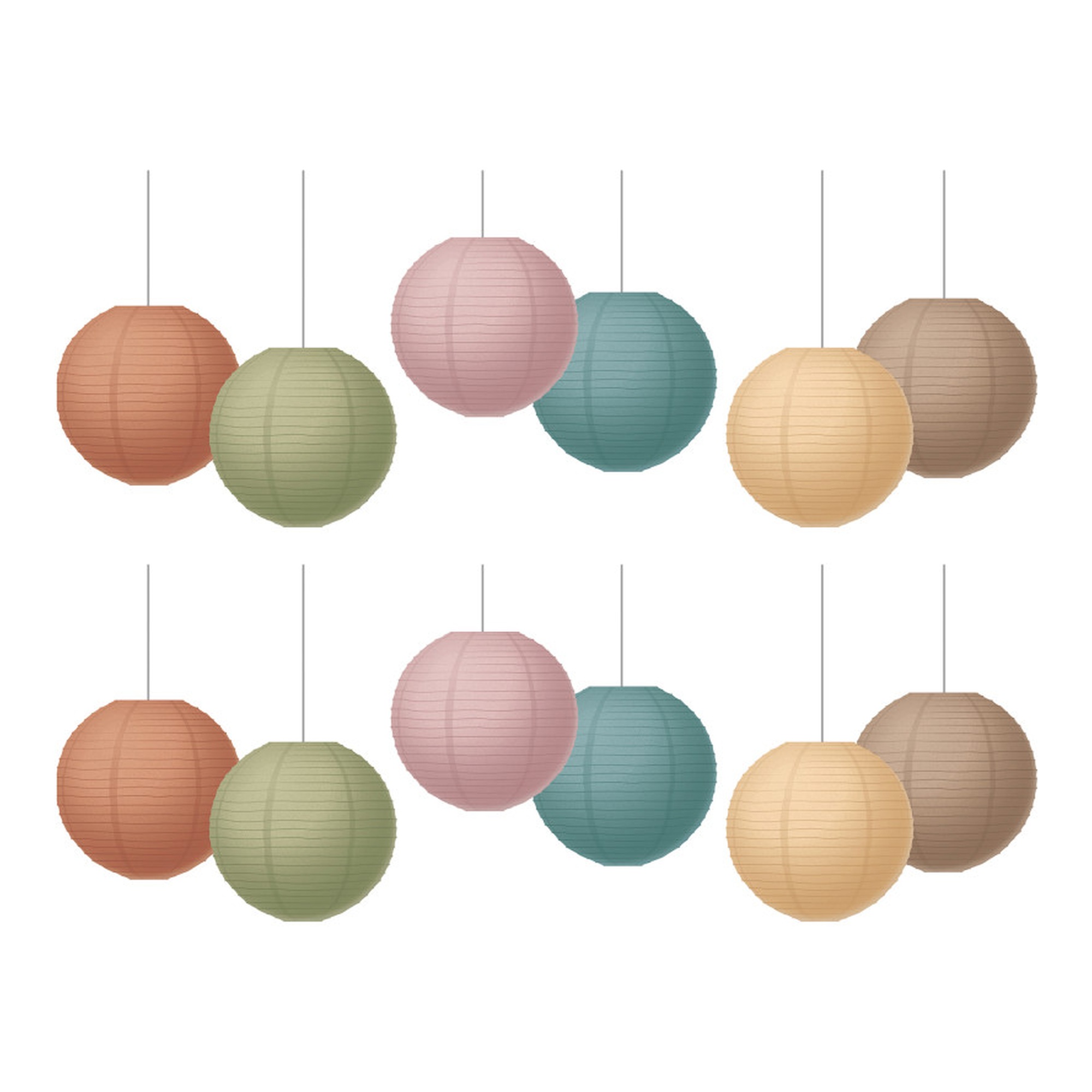 Everyone Is Welcome Hanging Paper Lanterns, 12 Count