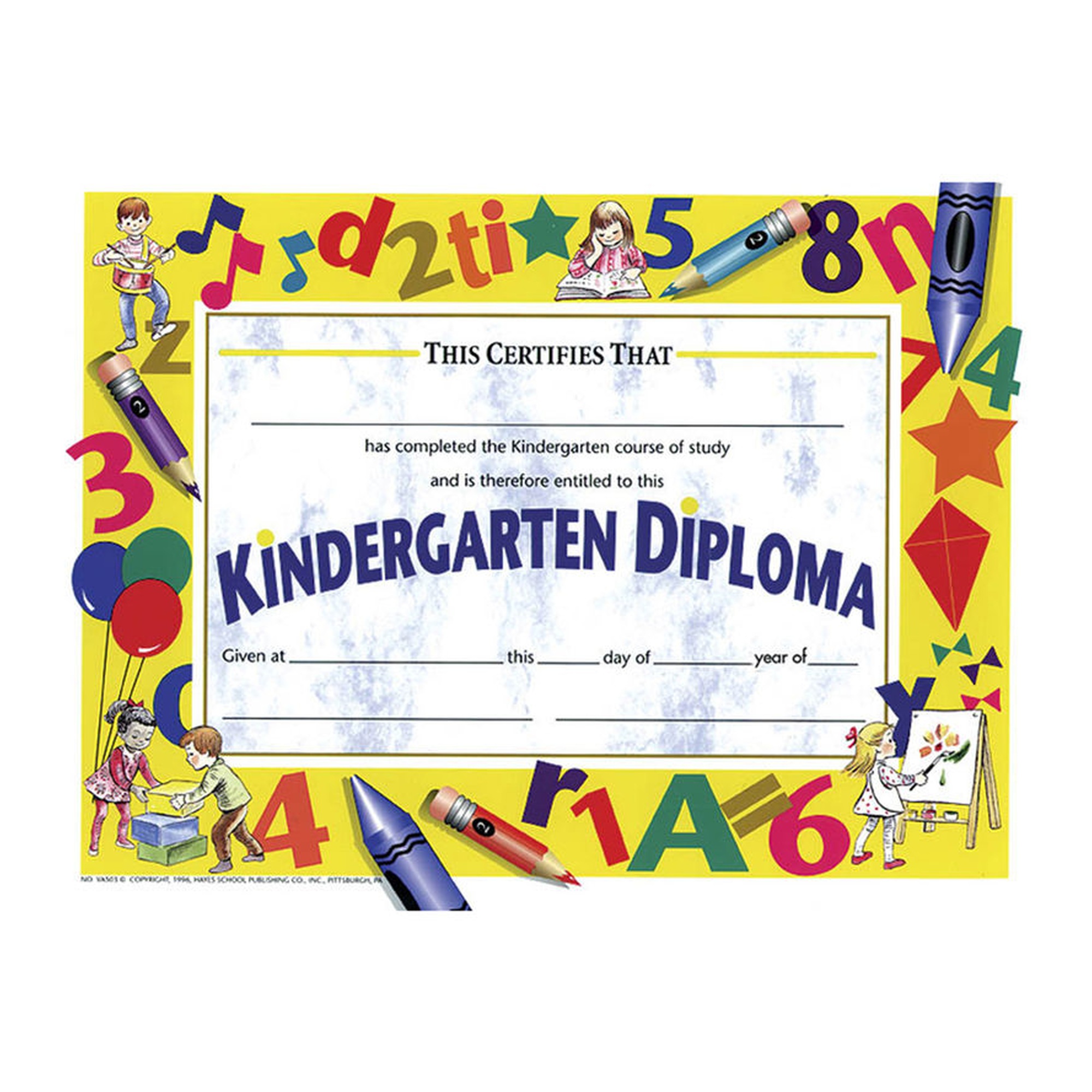 Kindergarten Diploma Certificates, 8.5 x 11, Pack of 30