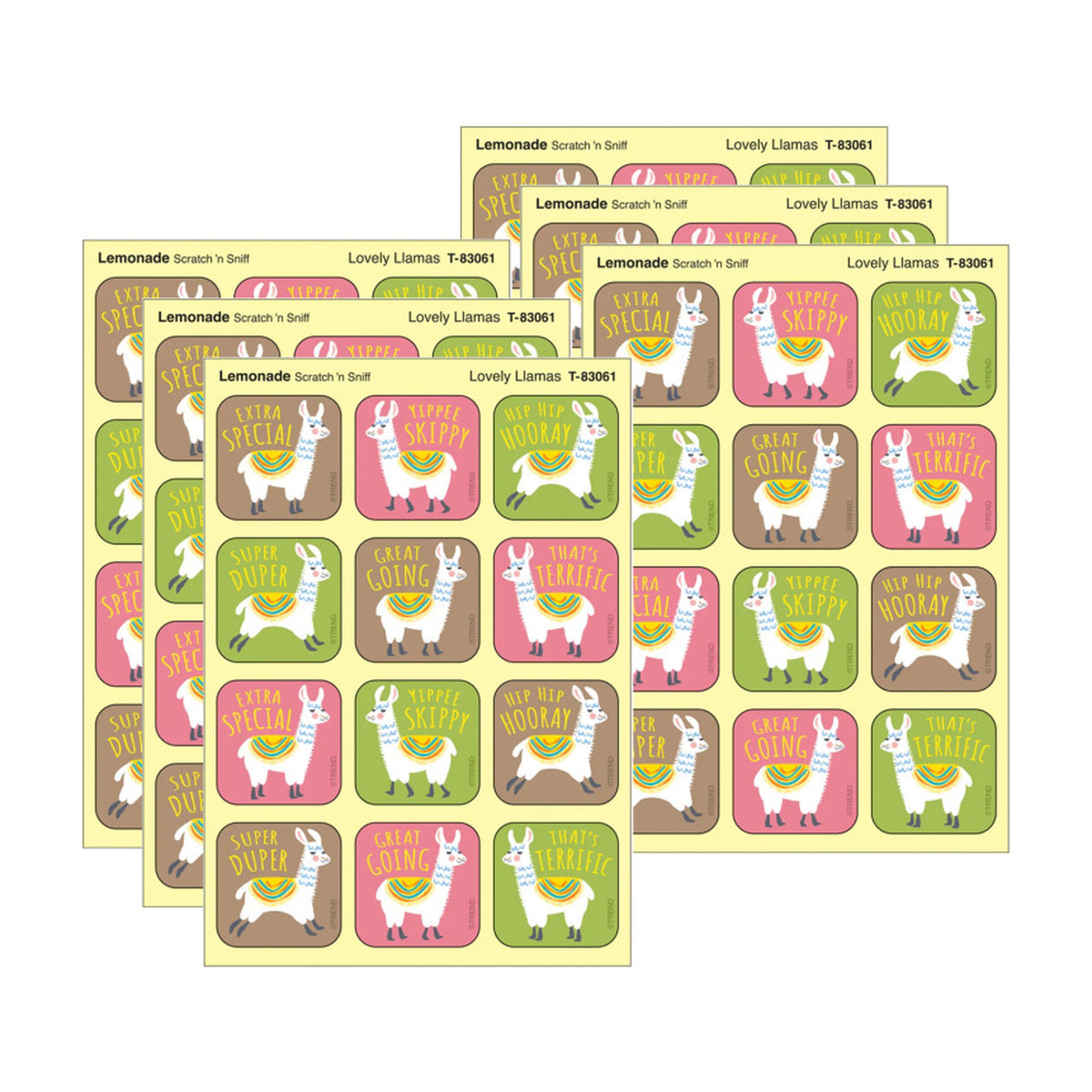 Lovely Llamas Lemonade Scent Scratch-and-Sniff Stickers, 288 Count