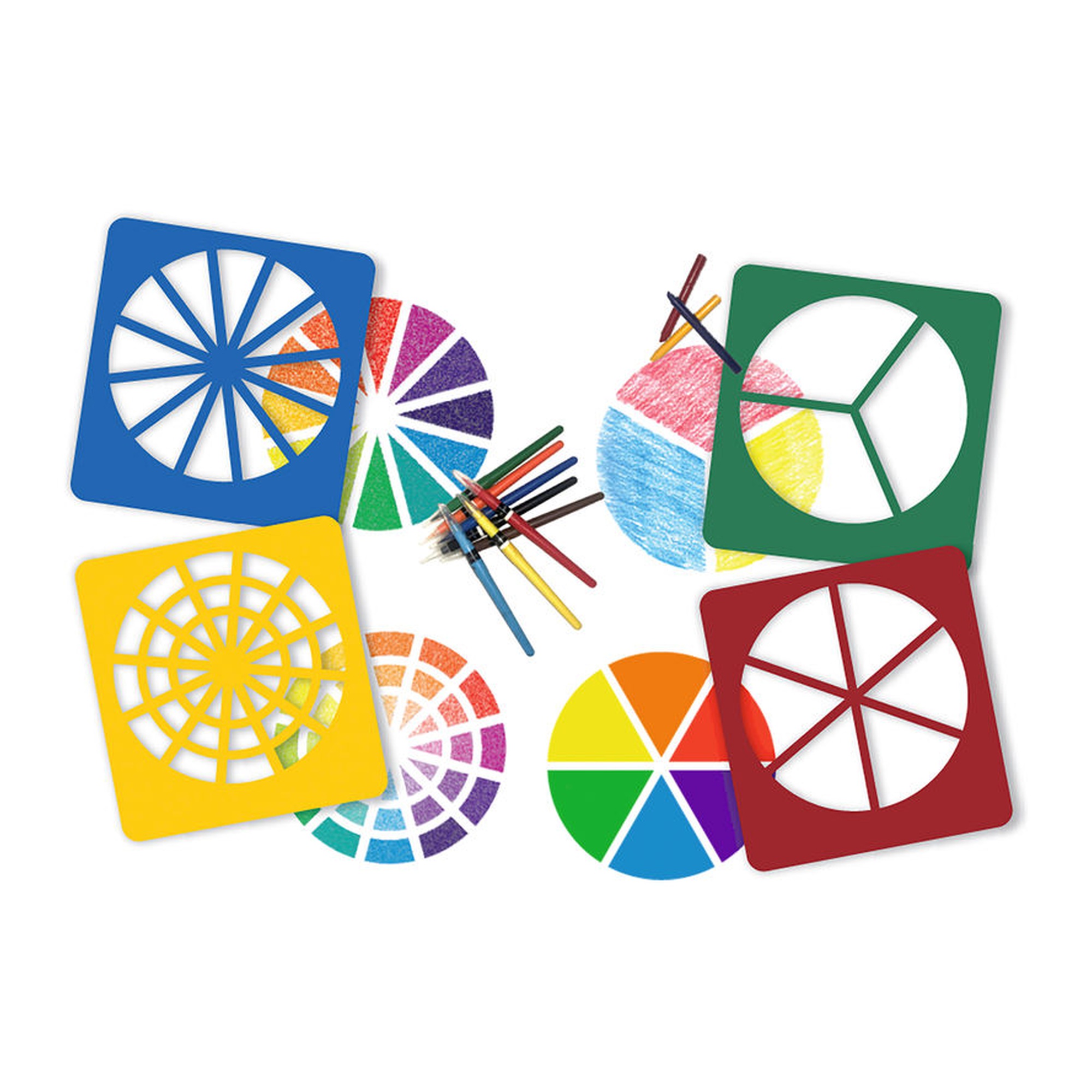 Color Wheel Stencils, 4-Pack