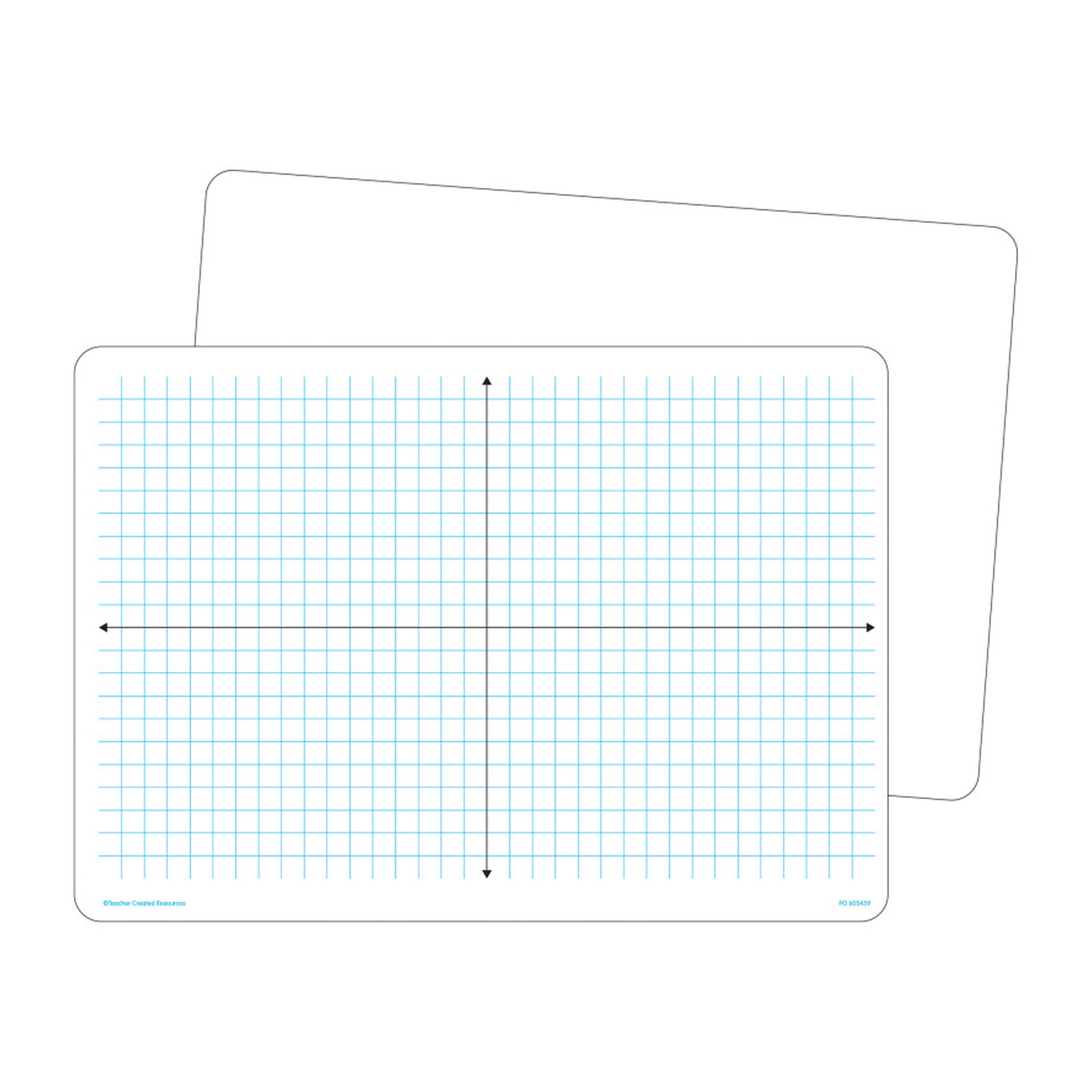 Double-Sided Coordinate Plane Dry Erase Boards, 10-Pack