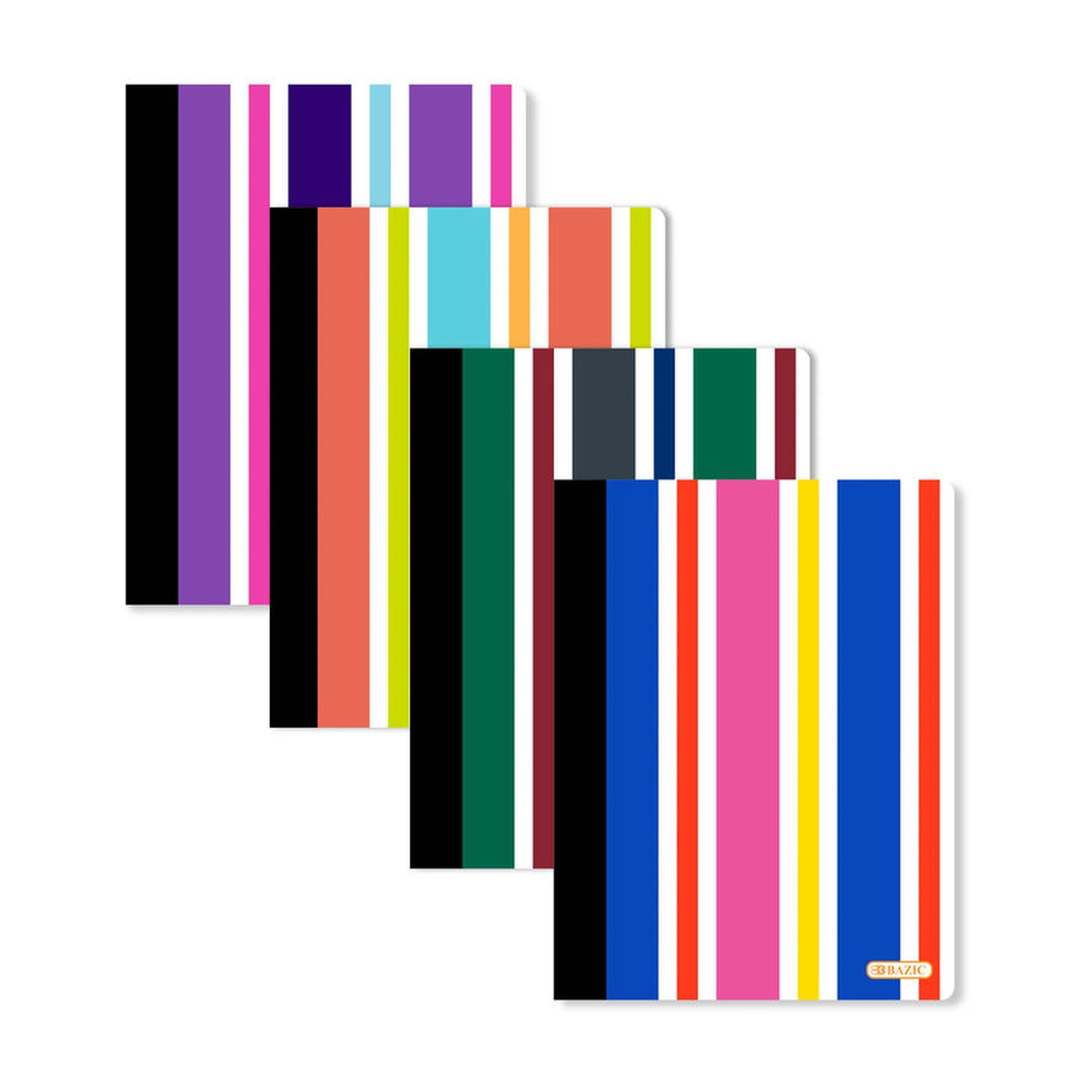 Striped College-Ruled Composition Book, 100 Sheets