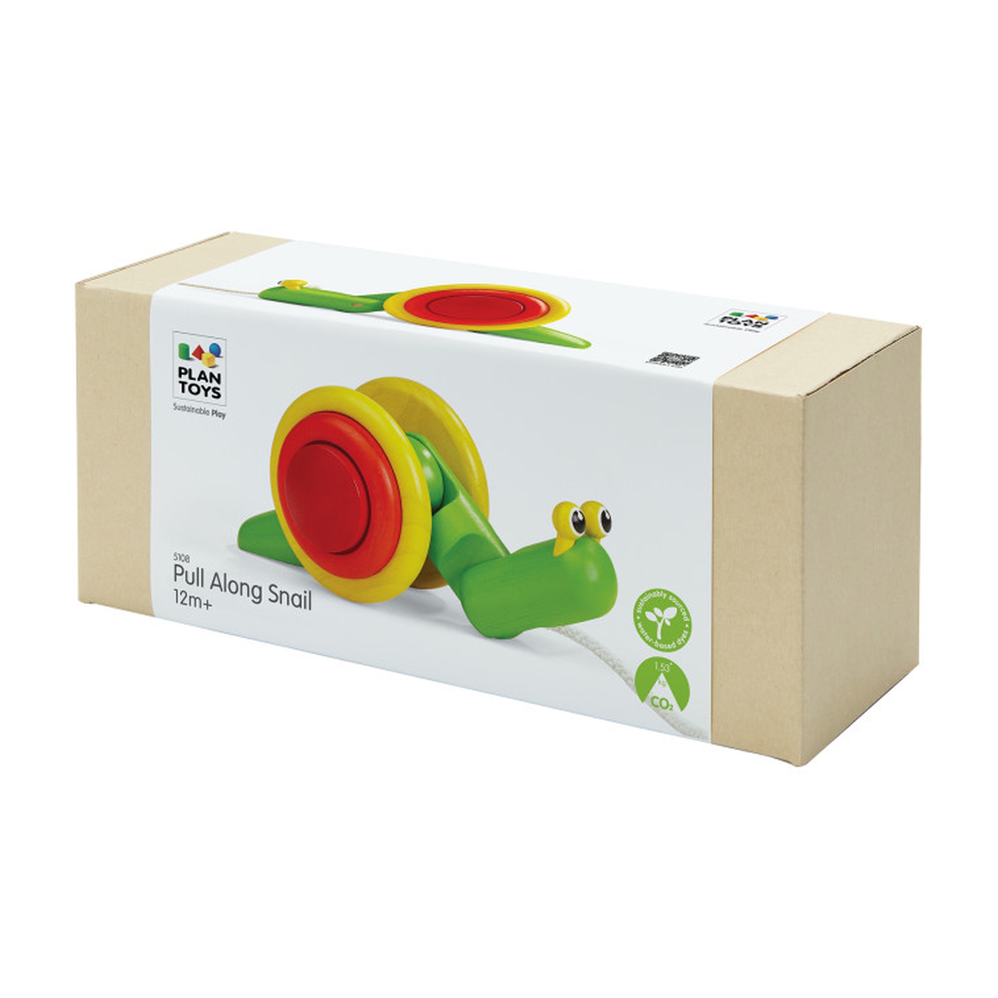 Wooden Pull-Along Snail Toy