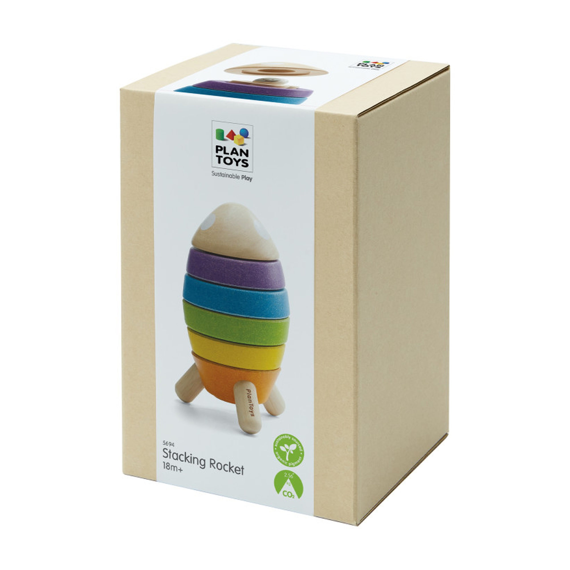 Wooden Stacking Rocket Activity Toy