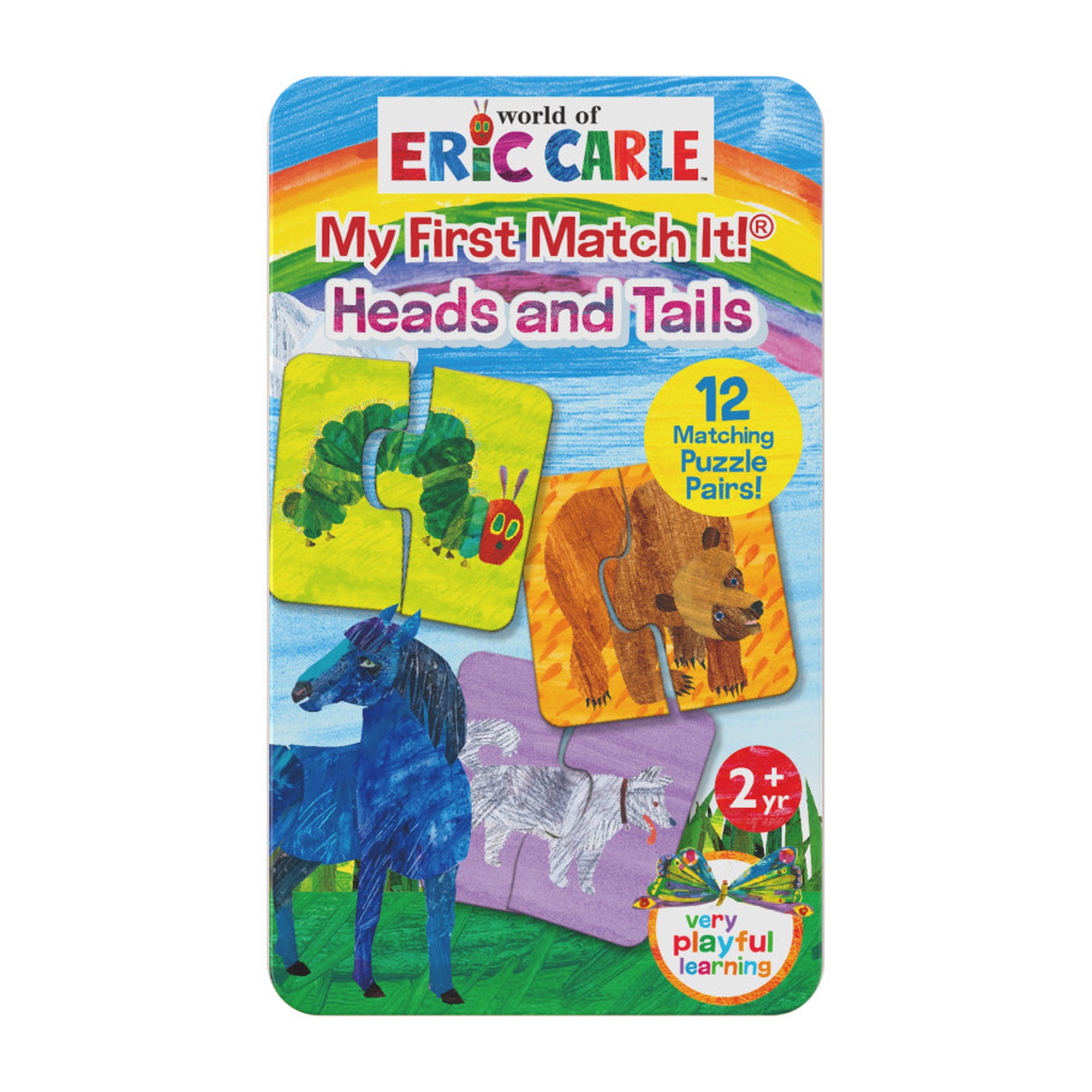 Head and Tails Self-Correcting Matching Puzzle Tin