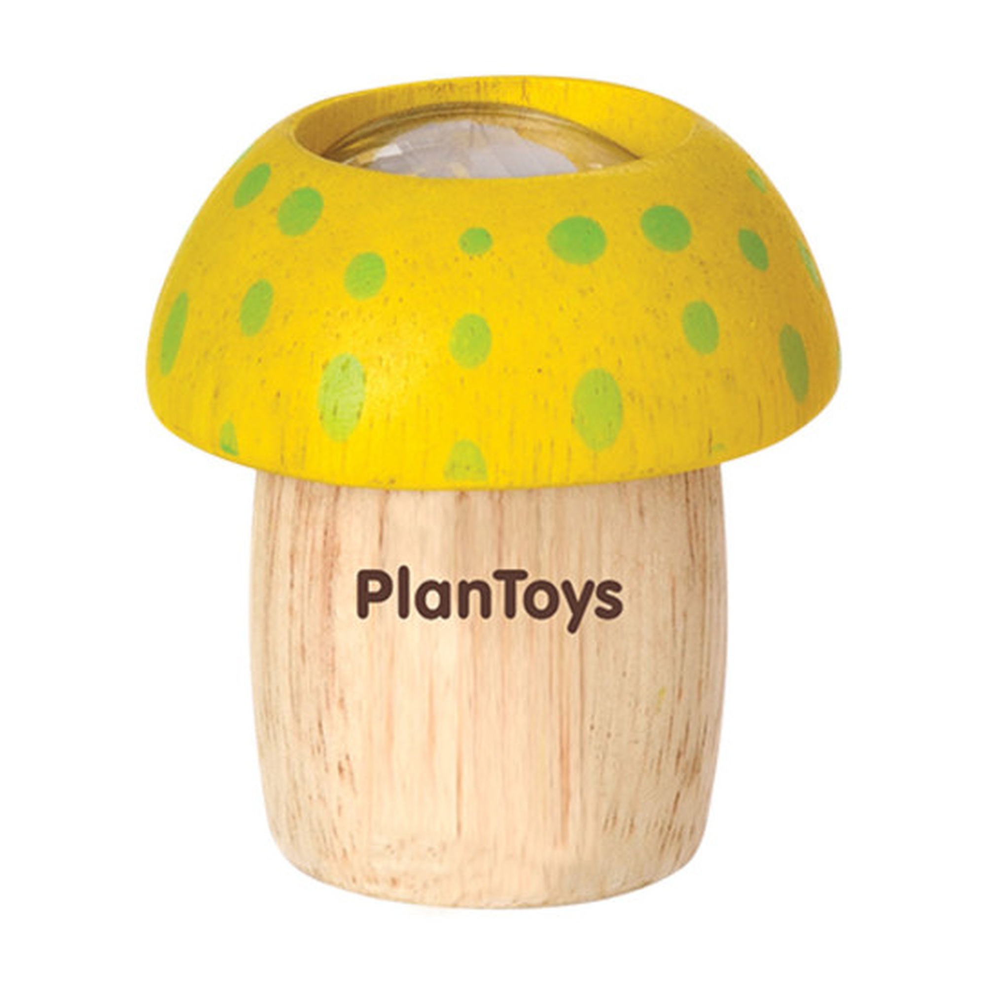 Yellow Mushroom Wooden Kaleidoscope Discovery Toy