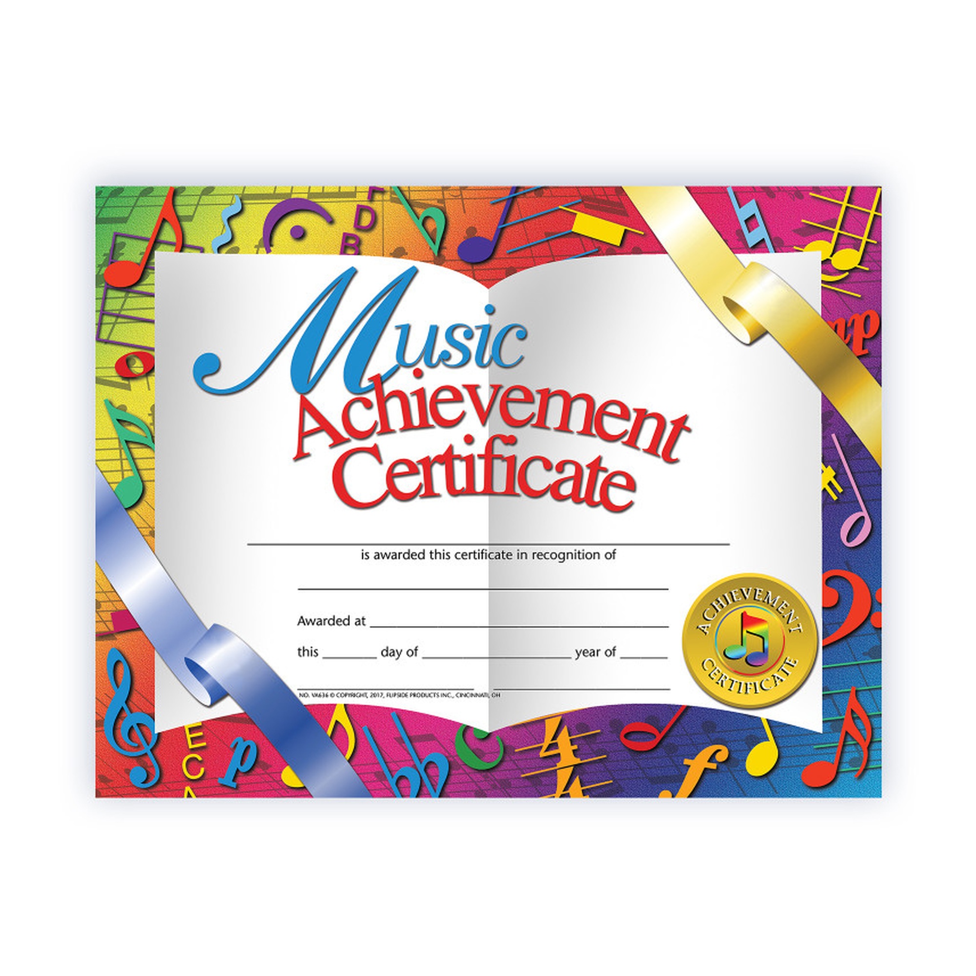 Music Achievement Certificates, 8.5 x 11, Pack of 30
