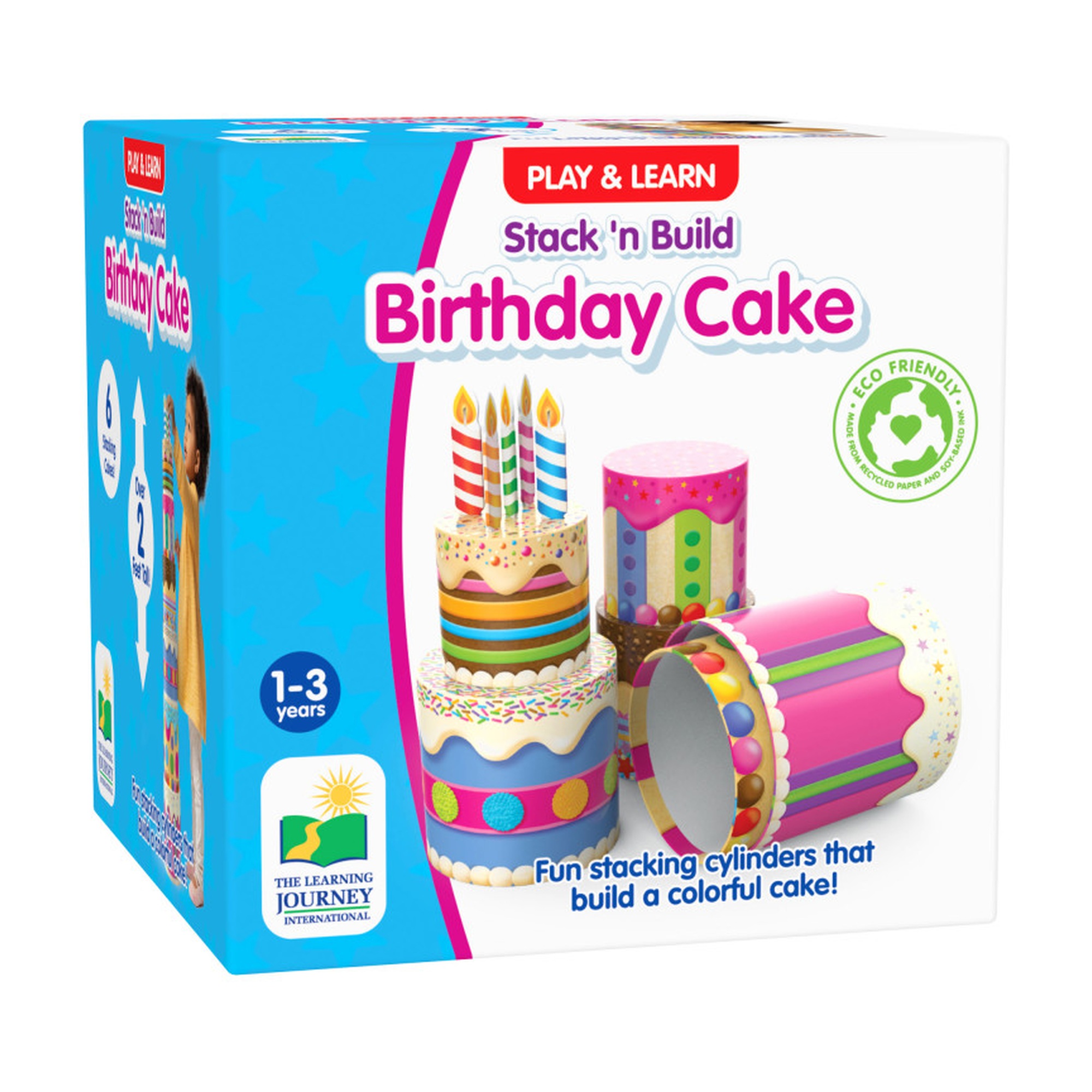 Stack-and-Build Birthday Cake Learning Toy