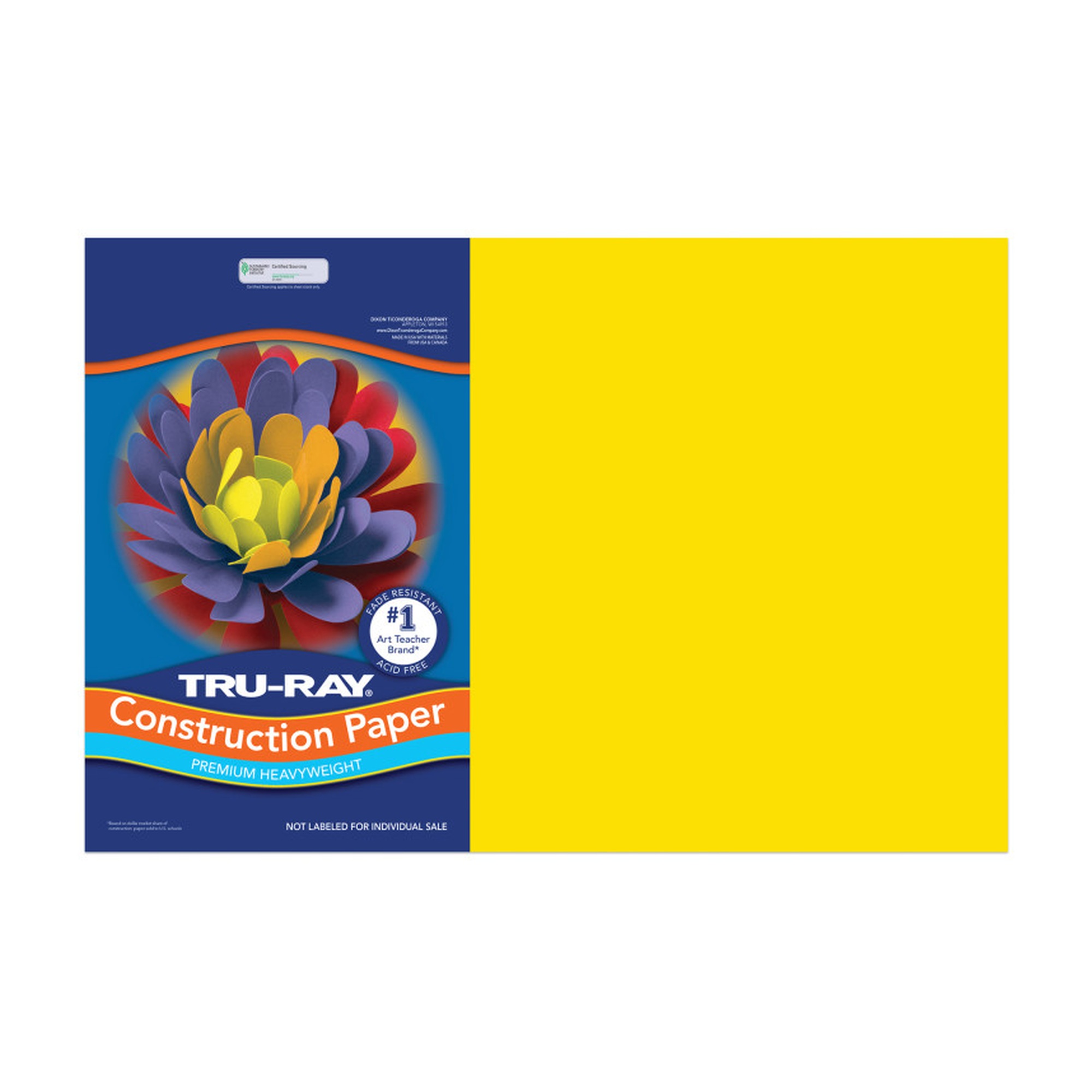 Yellow Construction Paper, 12 x 18, 150 Sheets