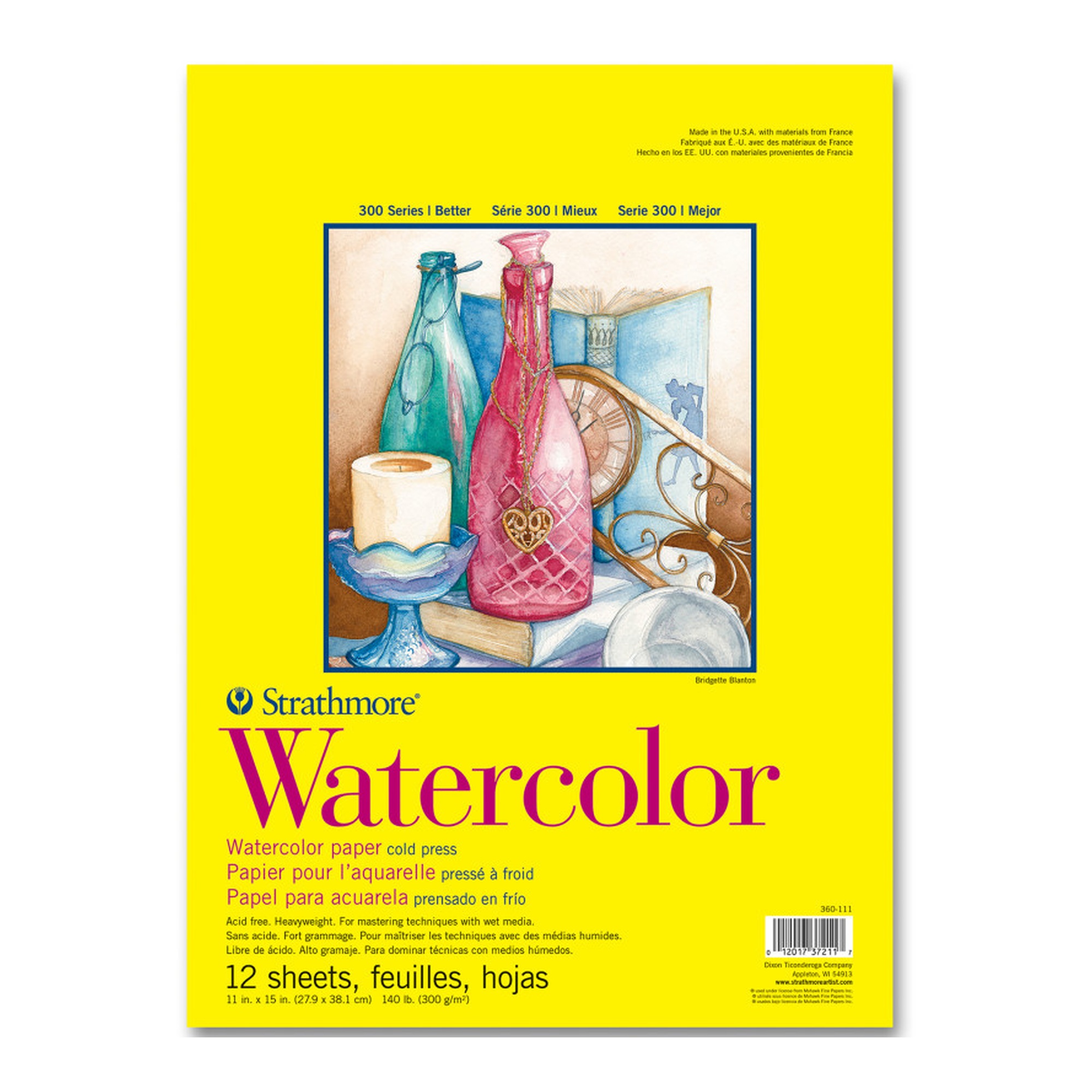 Cold Press Watercolor Pad, 11 x 15 in., 12 Sheets