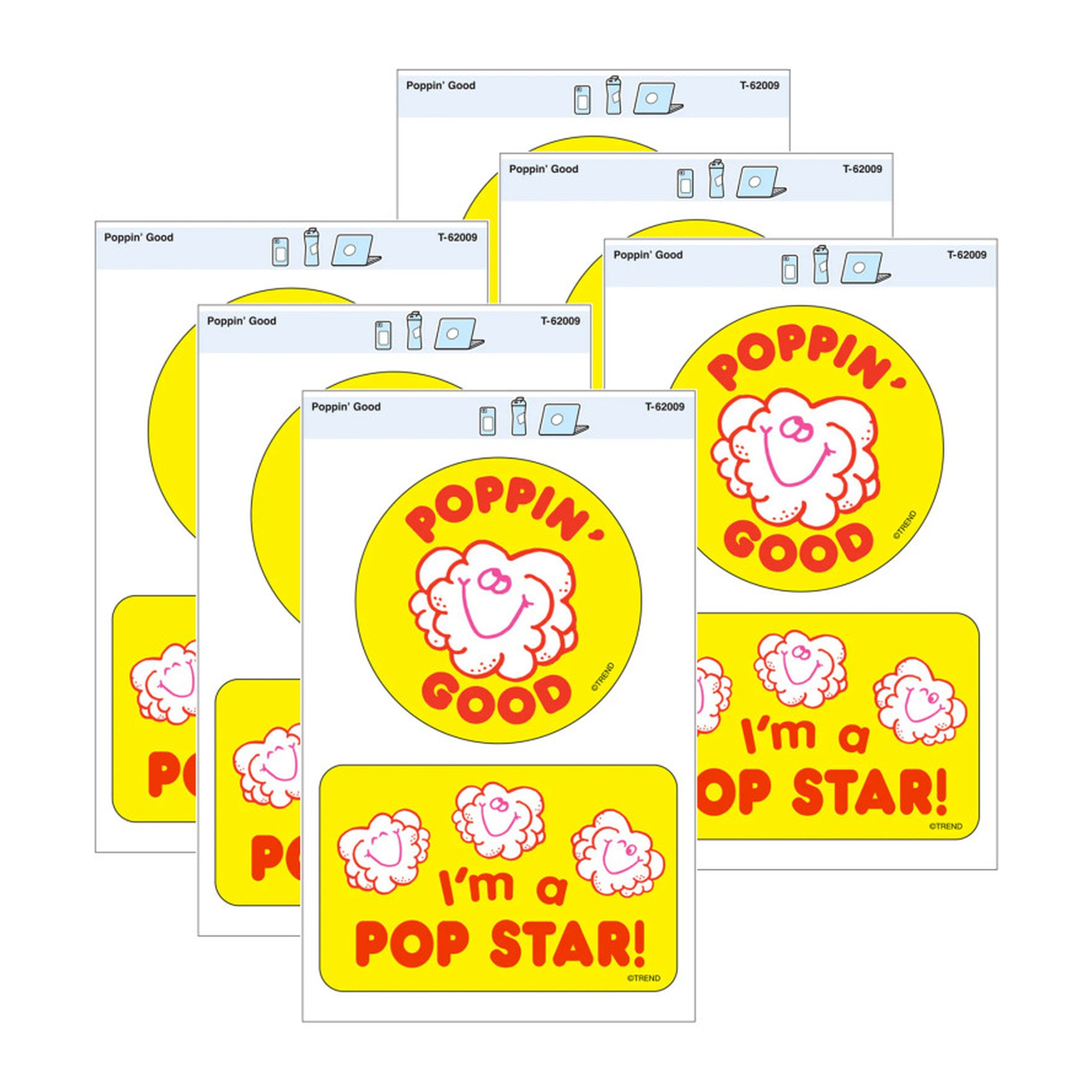 1980s-Themed Vinyl Stickers, 12 Count