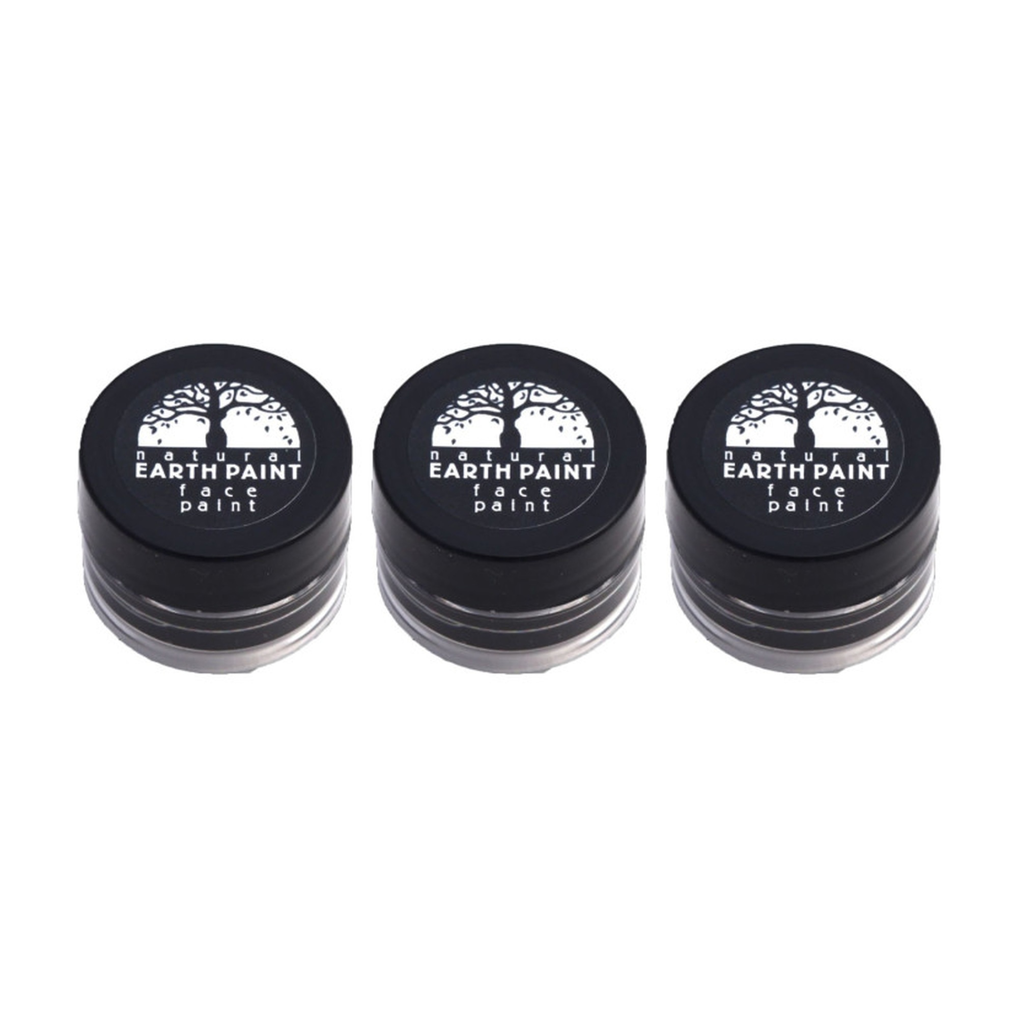 Natural Black Face Paint, 3-Pack, 0.4 oz Jars