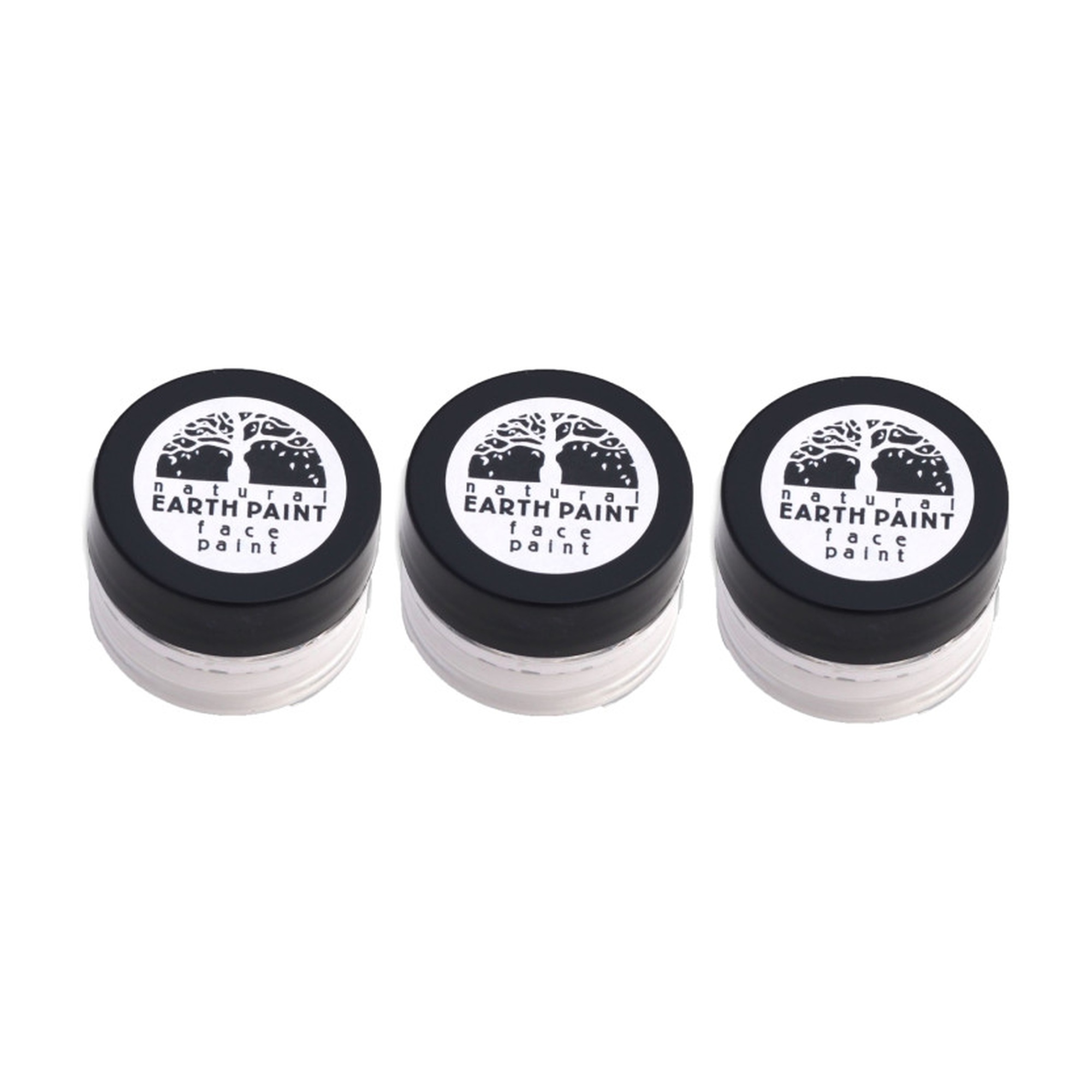 Natural White Face Paint, 3-Pack, 0.4 oz Jars