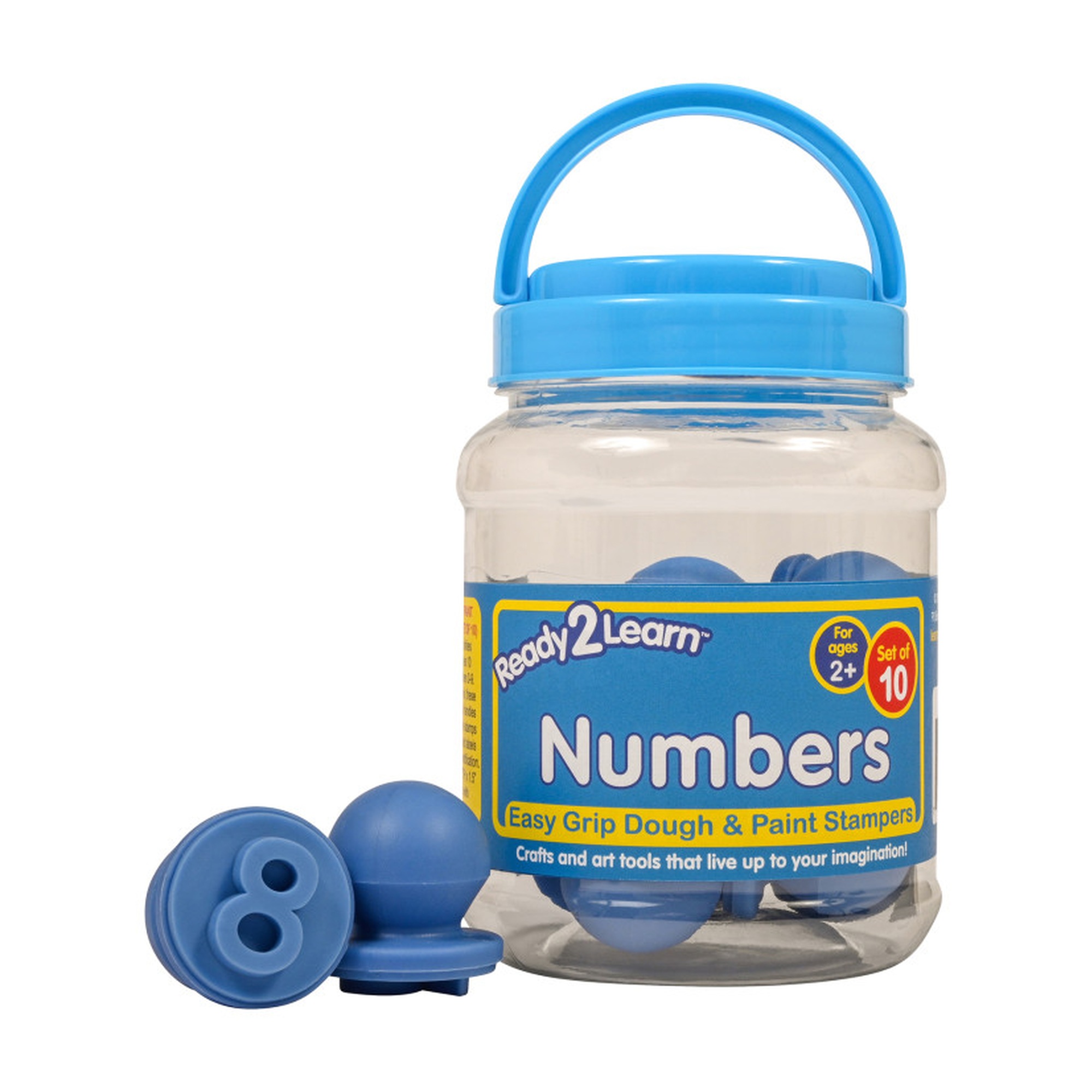 Easy-Grip Number Dough and Paint Stampers, Set of 10
