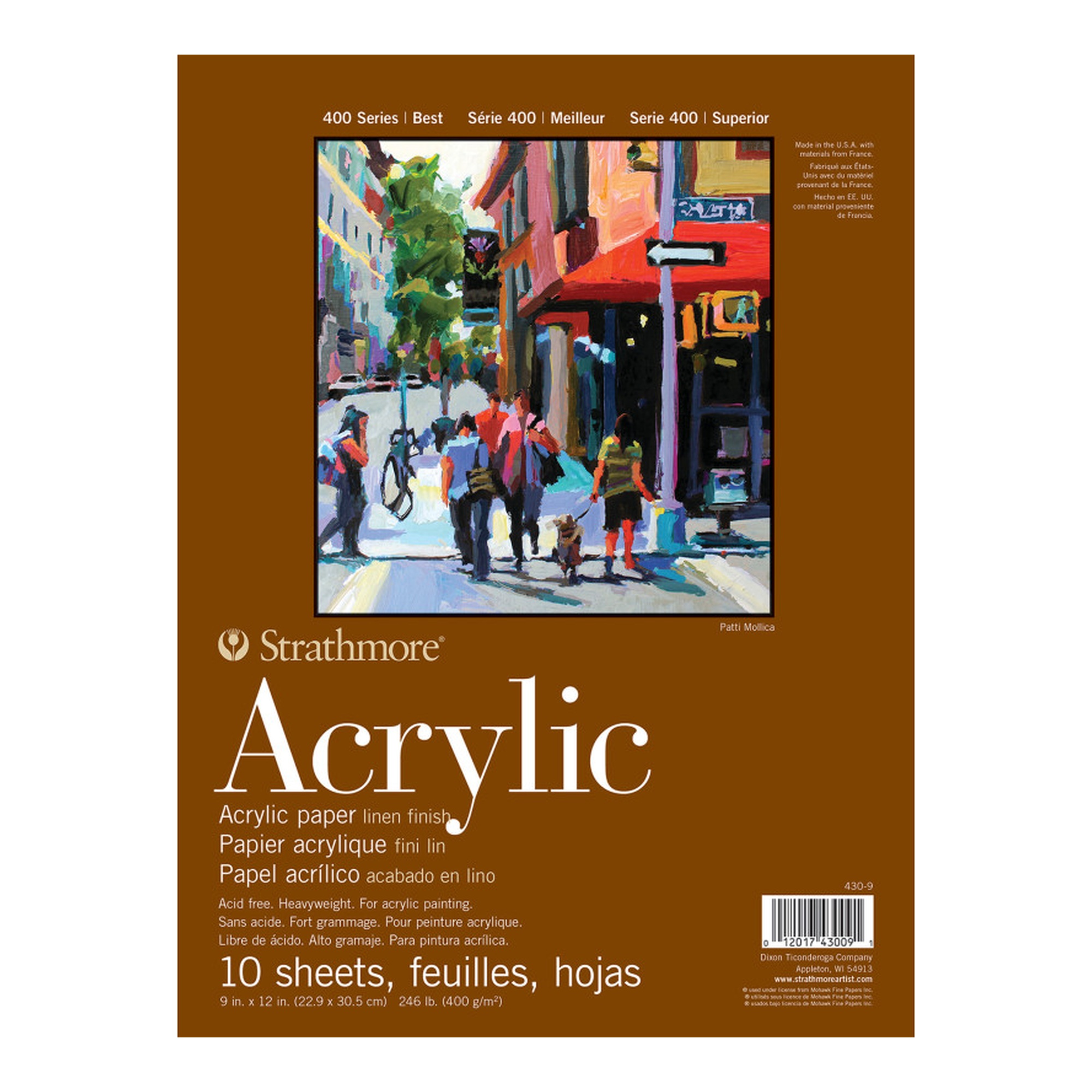 400 Series Acrylic Paper Pad, 9 x 12 in., 10 Sheets