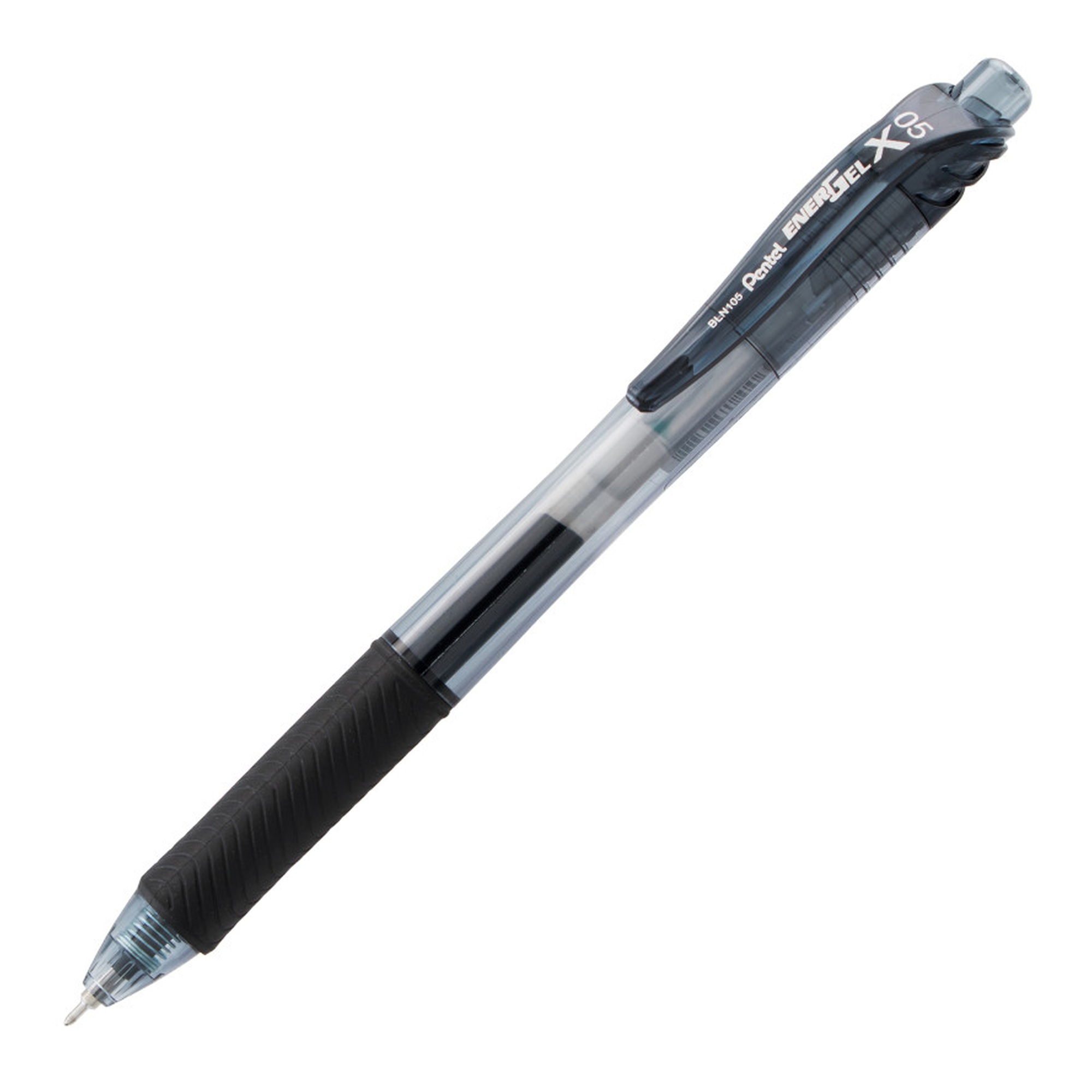 Retractable Liquid Gel Pens, 0.5 mm Needle Tip, Black Ink, 24-Pack