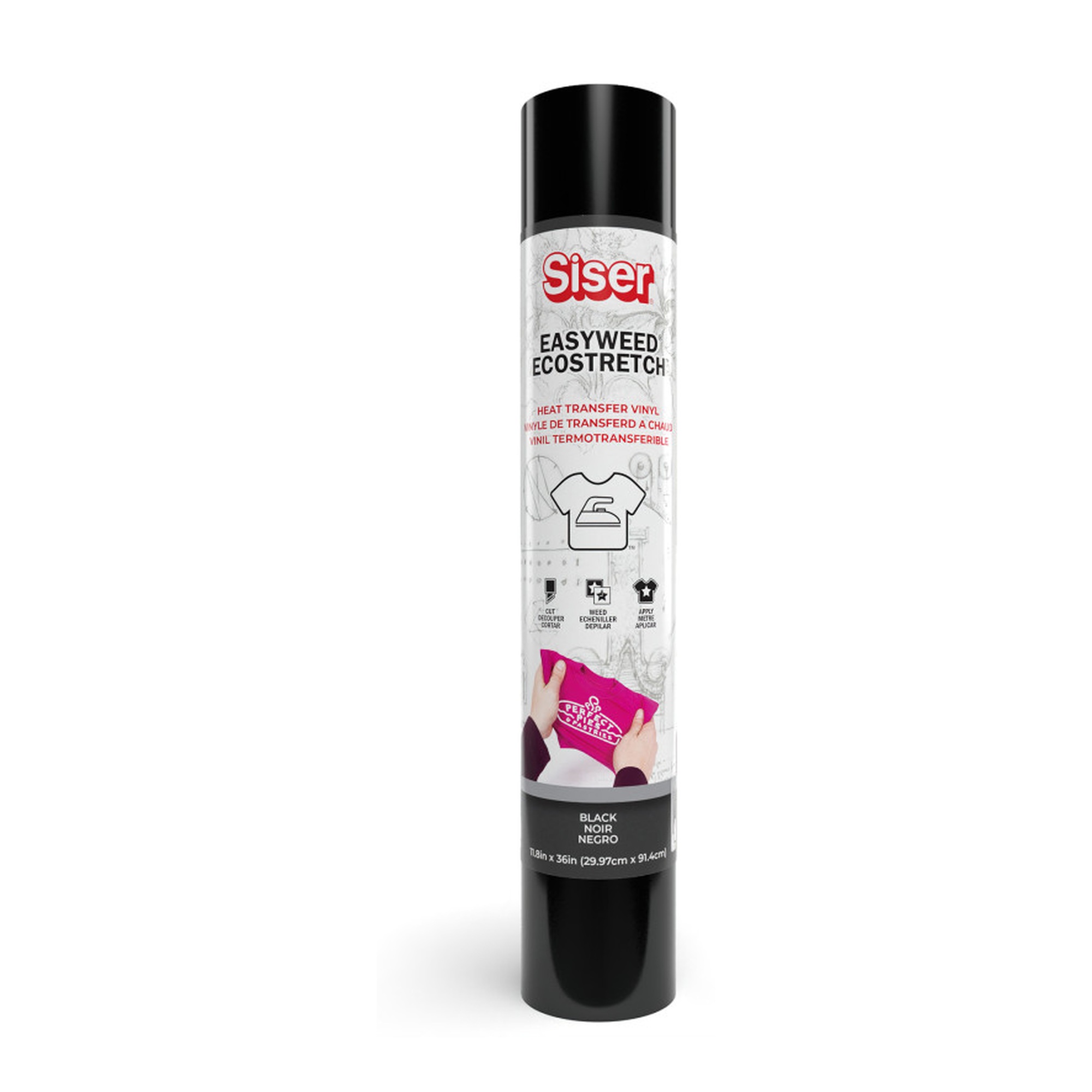 EcoStretch Heat Transfer Vinyl, 36 in., Black