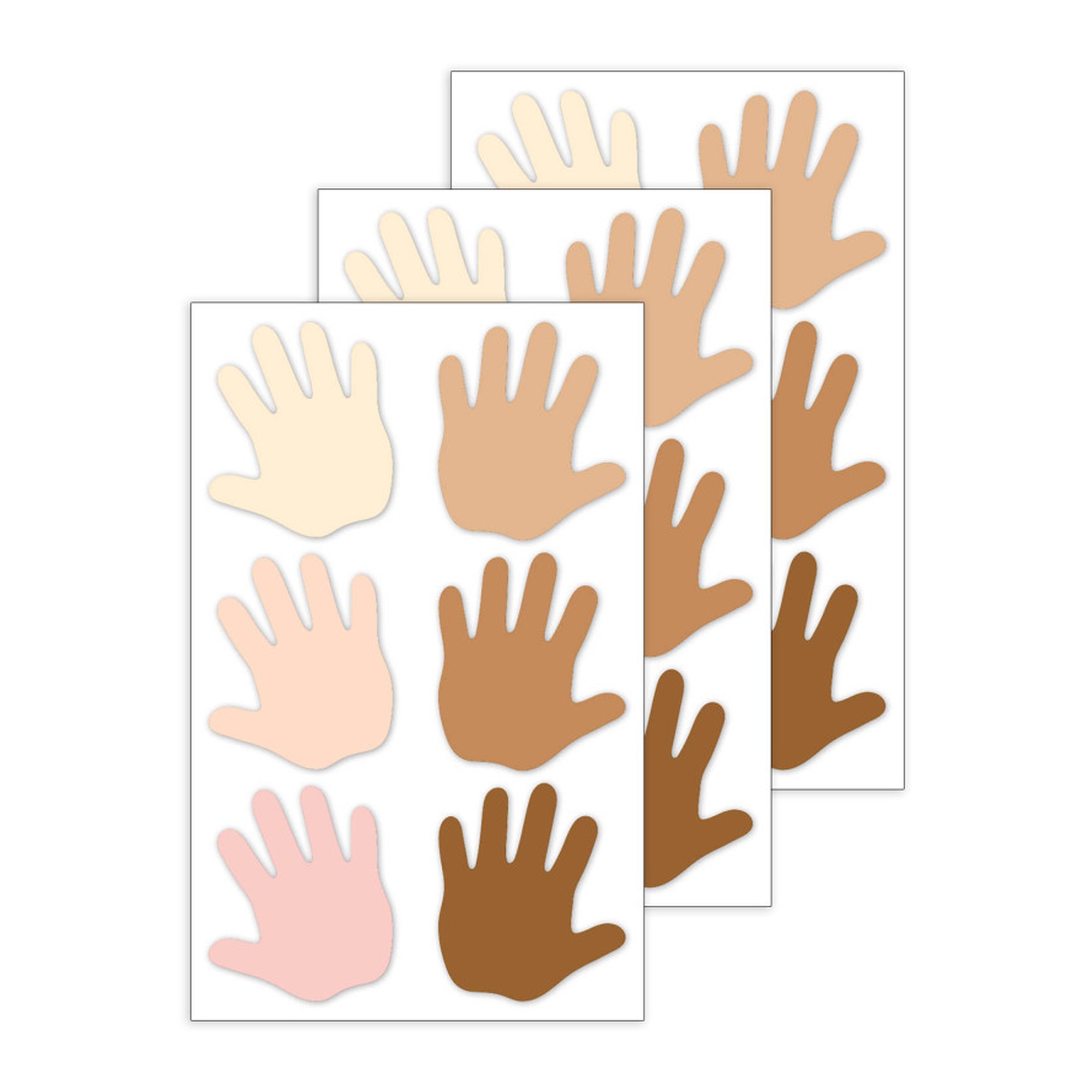 Multicultural Hands Designer Cut-Outs, 108 Count