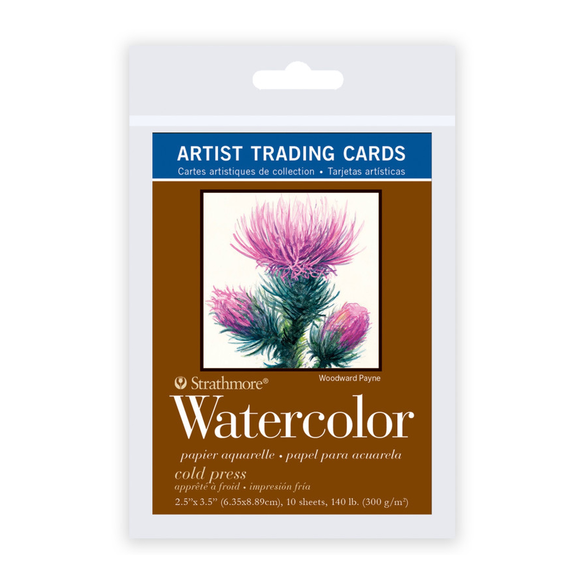 400 Series Watercolor Artist Trading Card Paper Pack, 2.5 x 3.5 in., 10 Sheets