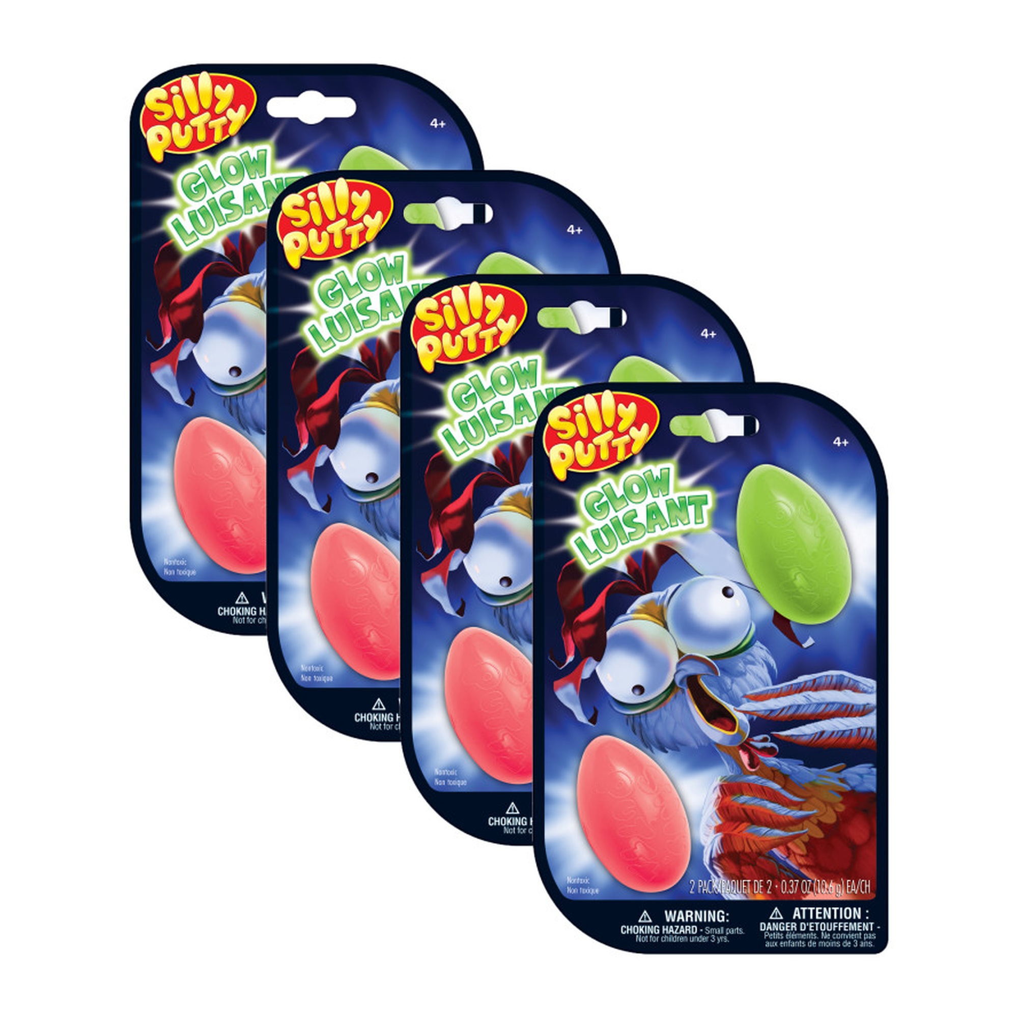 Glow Putty Eggs, Assorted Colors, 8 Eggs