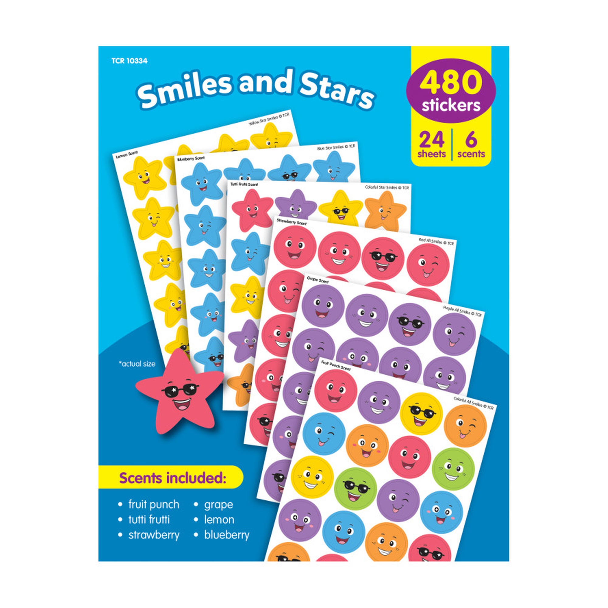 Smiles and Stars Scented Sticker Variety Pack