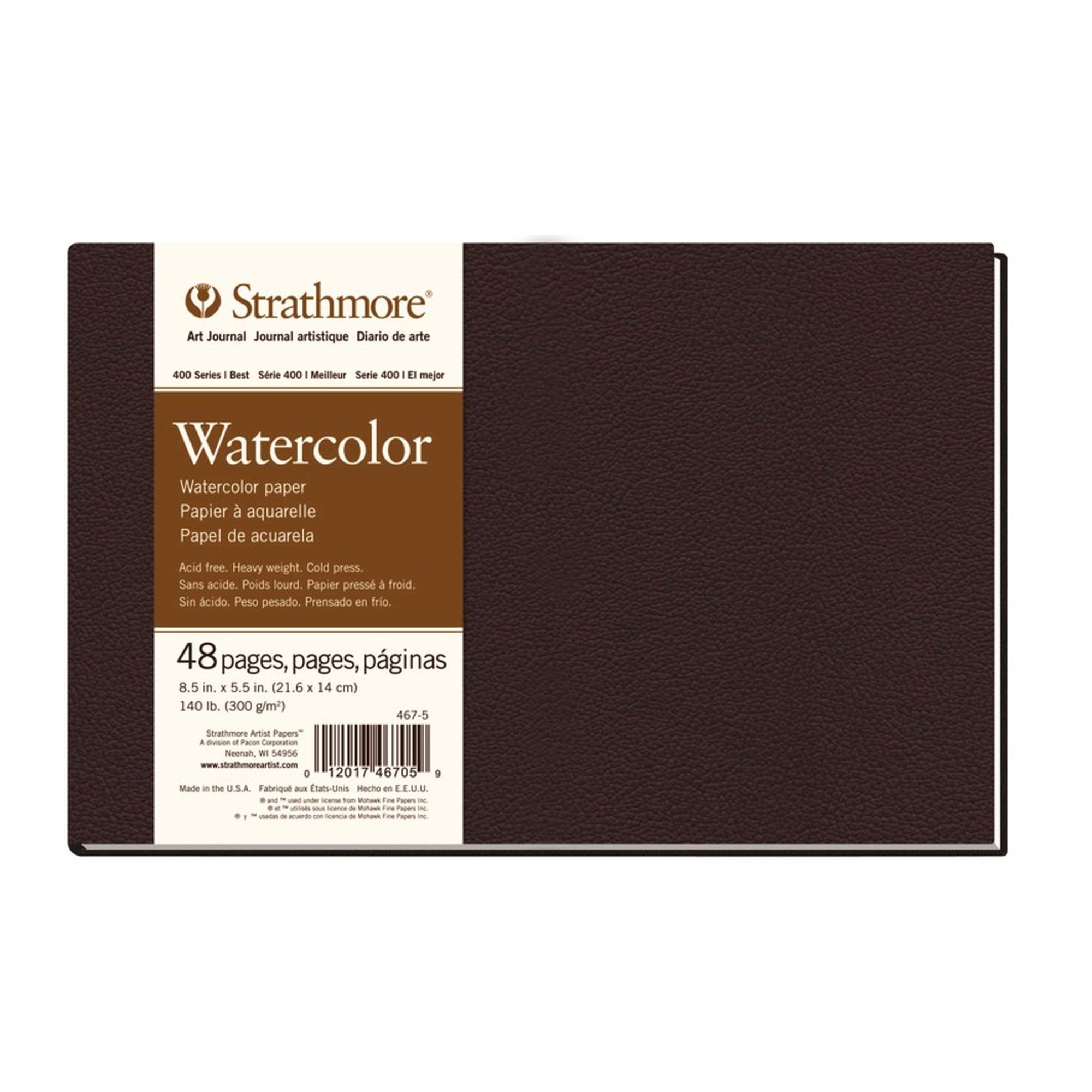 Hardbound Watercolor Art Journal, 48 Pages, 8.5 x 5.5 Inches