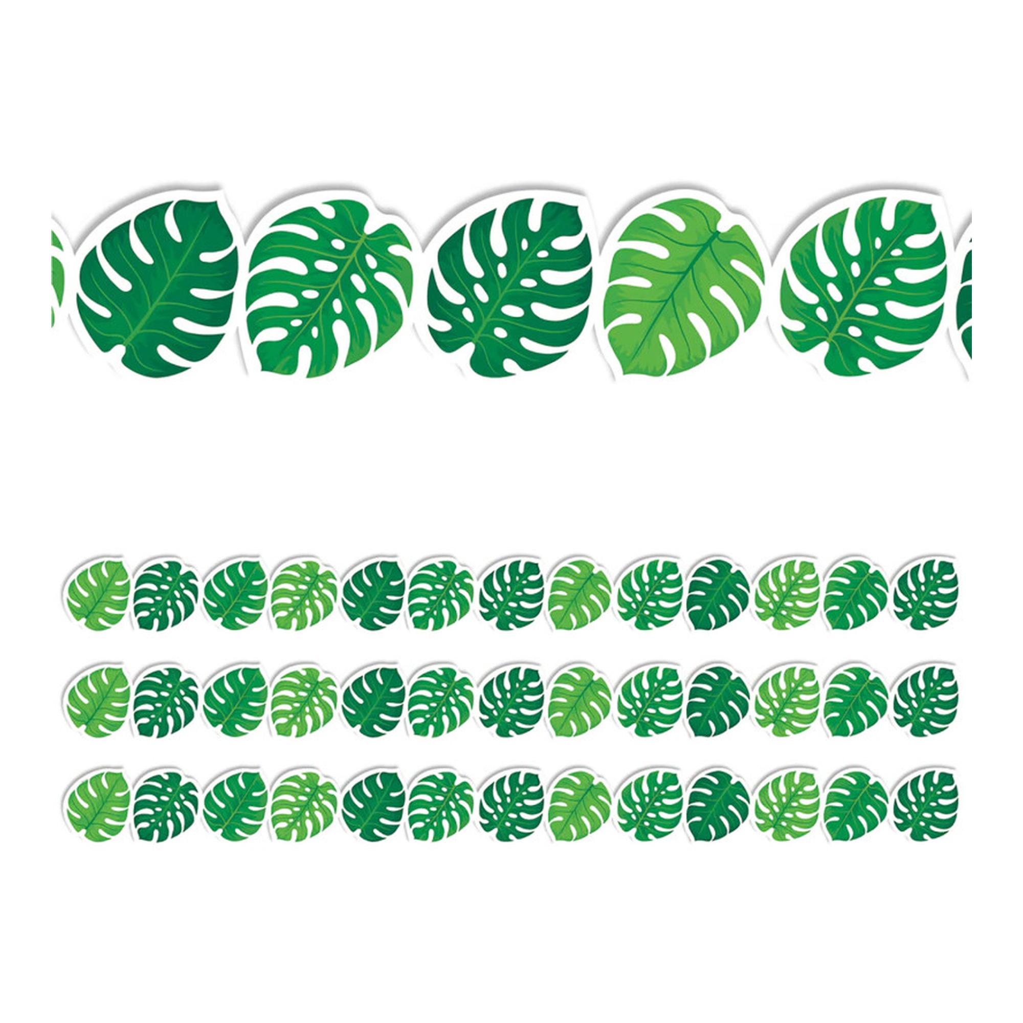 Palm Paradise Monstera Leaves Decorative Border, 3 Packs