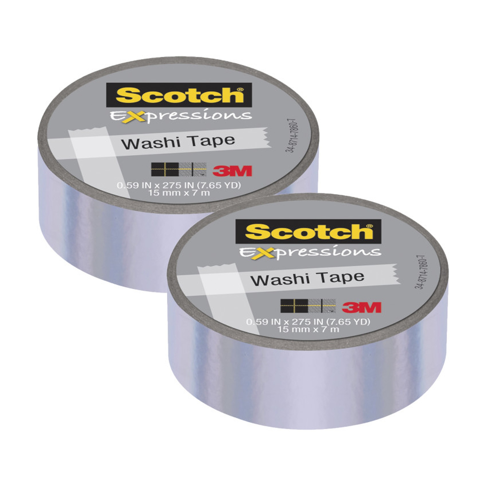 Iridescent Purple Washi Tape, 0.59 in. x 275 in., Pack of 2