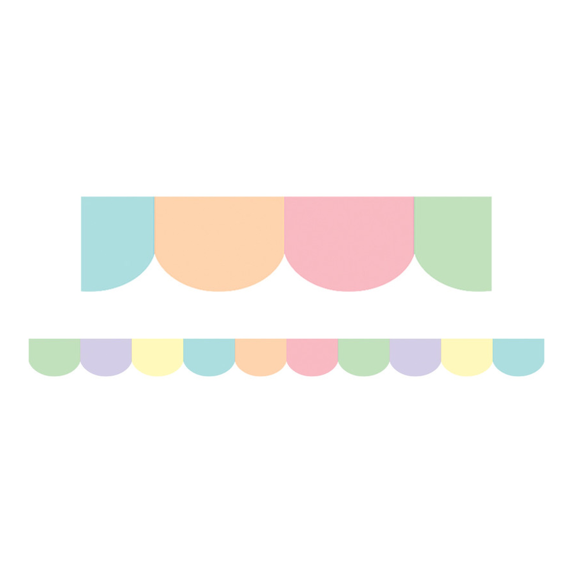 Pastel Scalloped Classroom Border Trim Roll