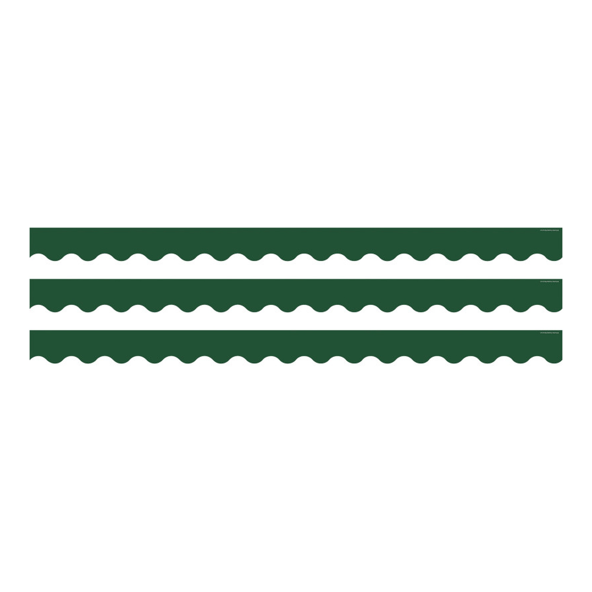 Pine Green Scalloped Border Trim, 3-Pack