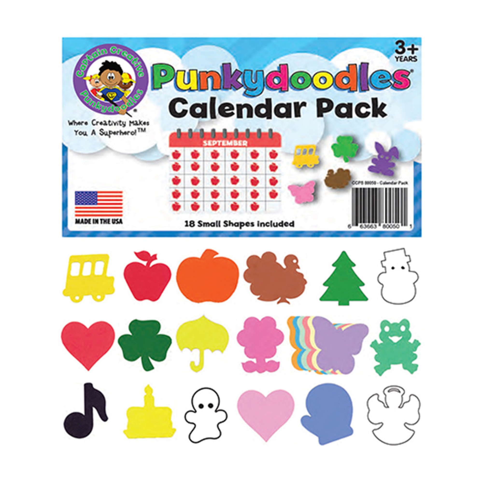 Small Classroom Calendar Shape Pack, 720 Pieces