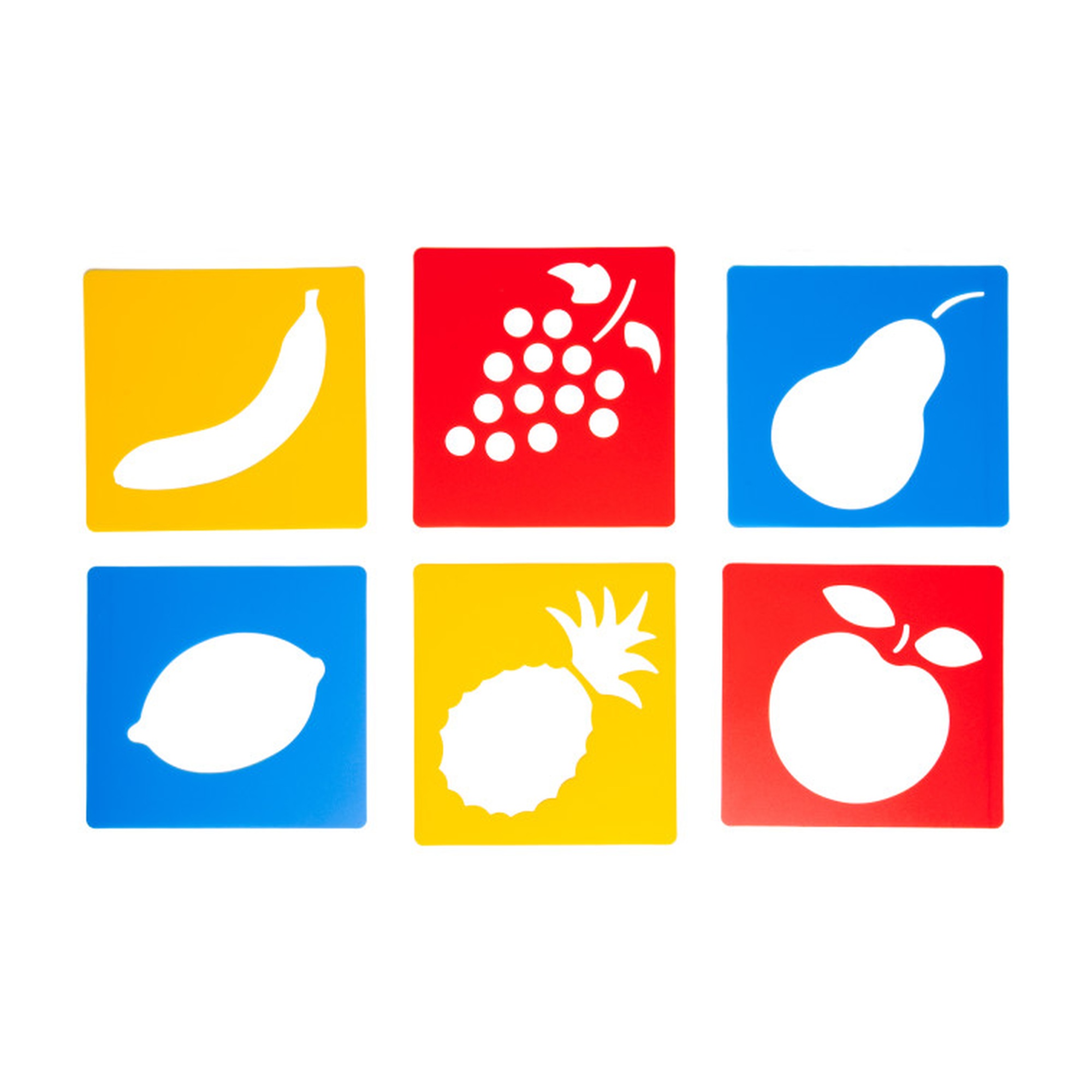 Reusable Fruit Shape Stencil Set, 6 Pack