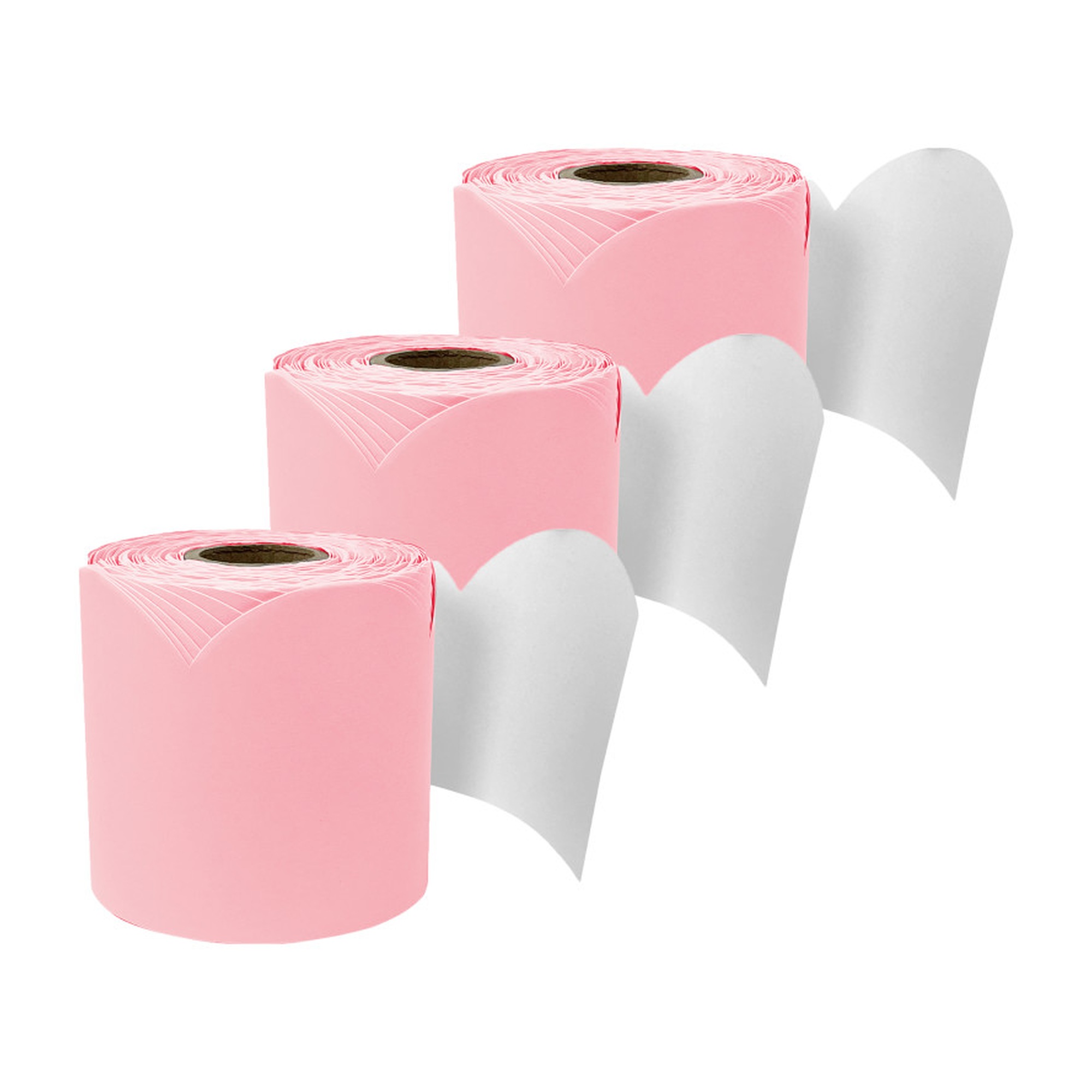 Dusty Rose Scalloped Bulletin Board Border Roll, 65 ft, Pack of 3