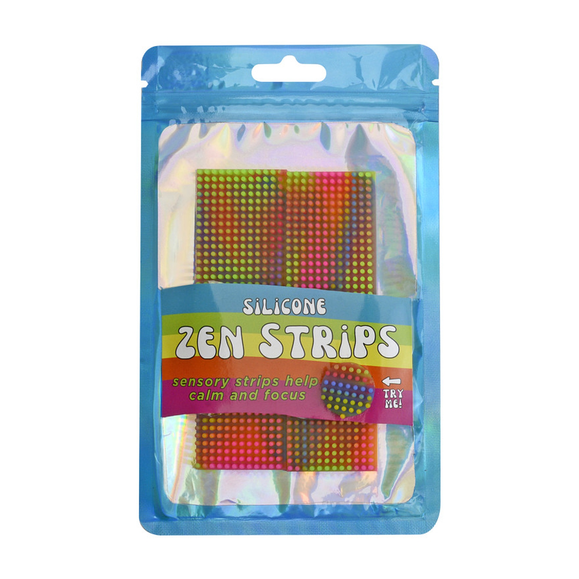 Textured Silicone Sensory Strips, Assorted Colors, 2-Pack