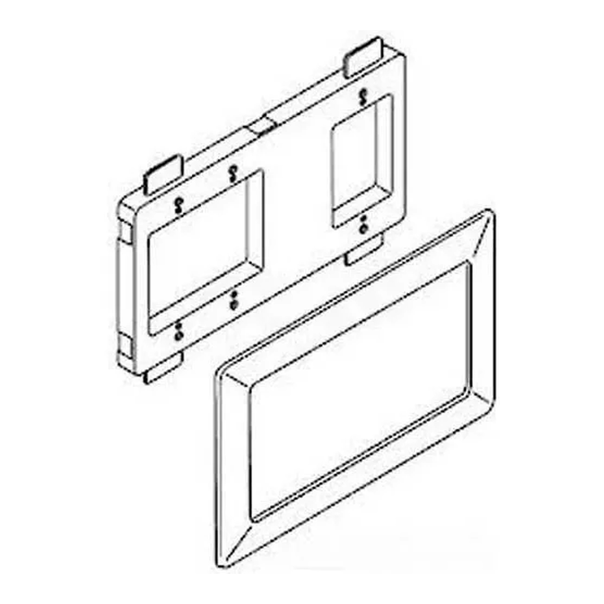 Open Architecture Device Mounting Bracket with Trim Ring