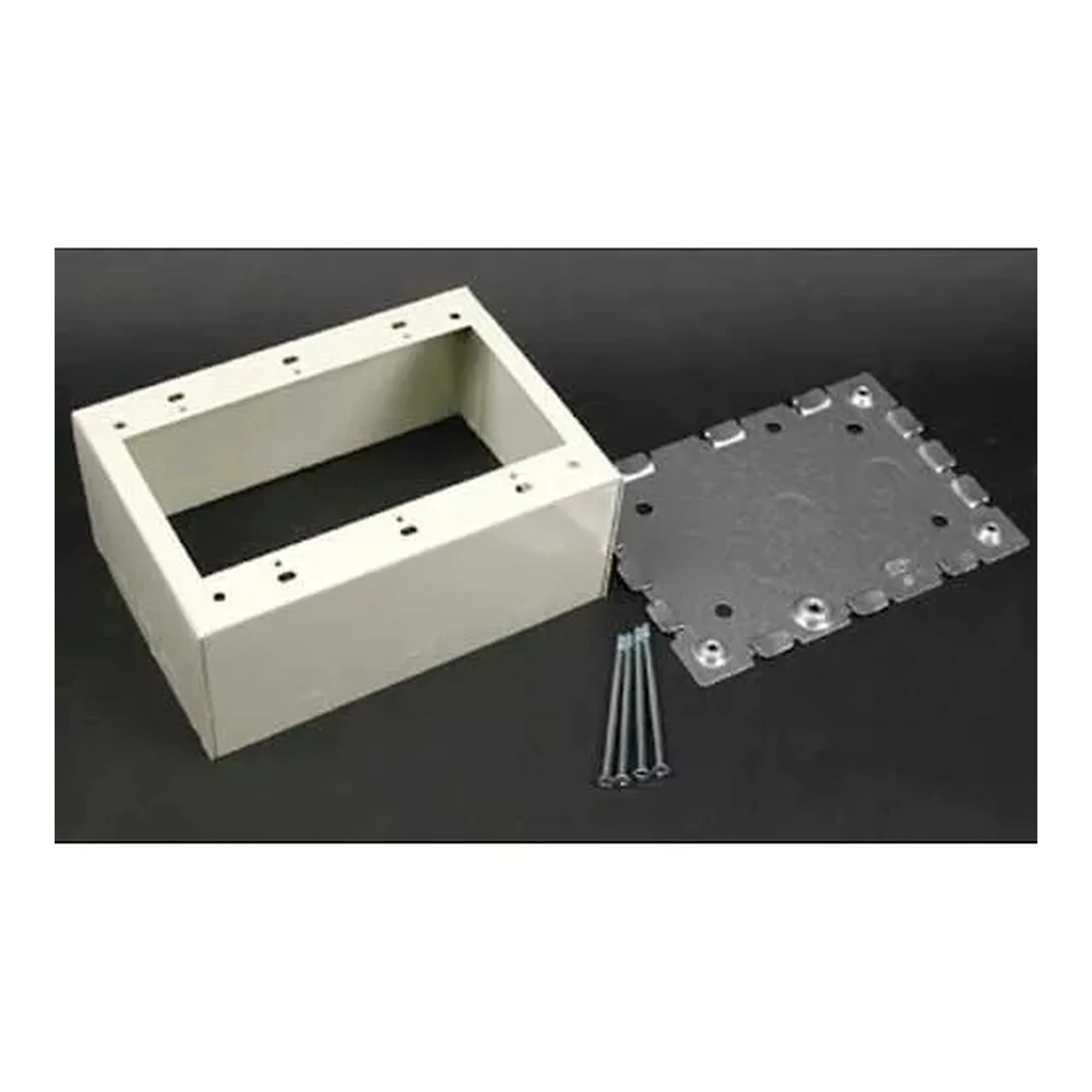 3-Gang Extra-Deep Switch and Receptacle Box, Ivory