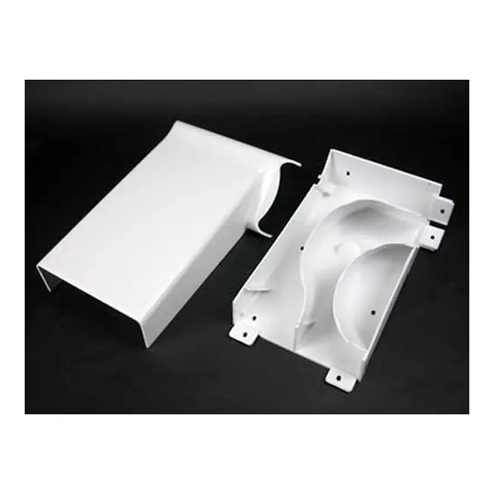 Right Transition Fitting for MXN2A08 Raceway, White, 10 in. Long