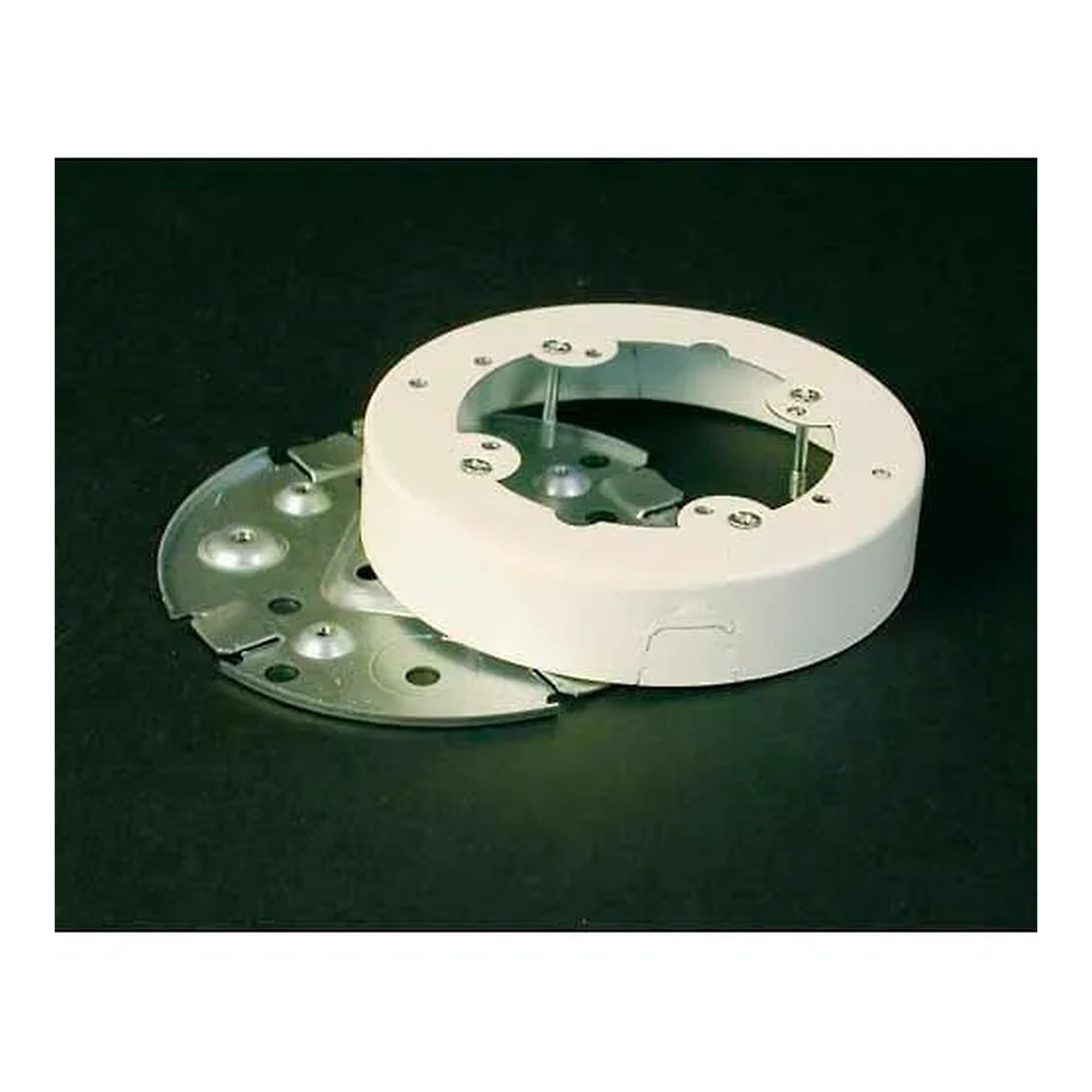 Low-Profile Fixture Box with Solid Base, White