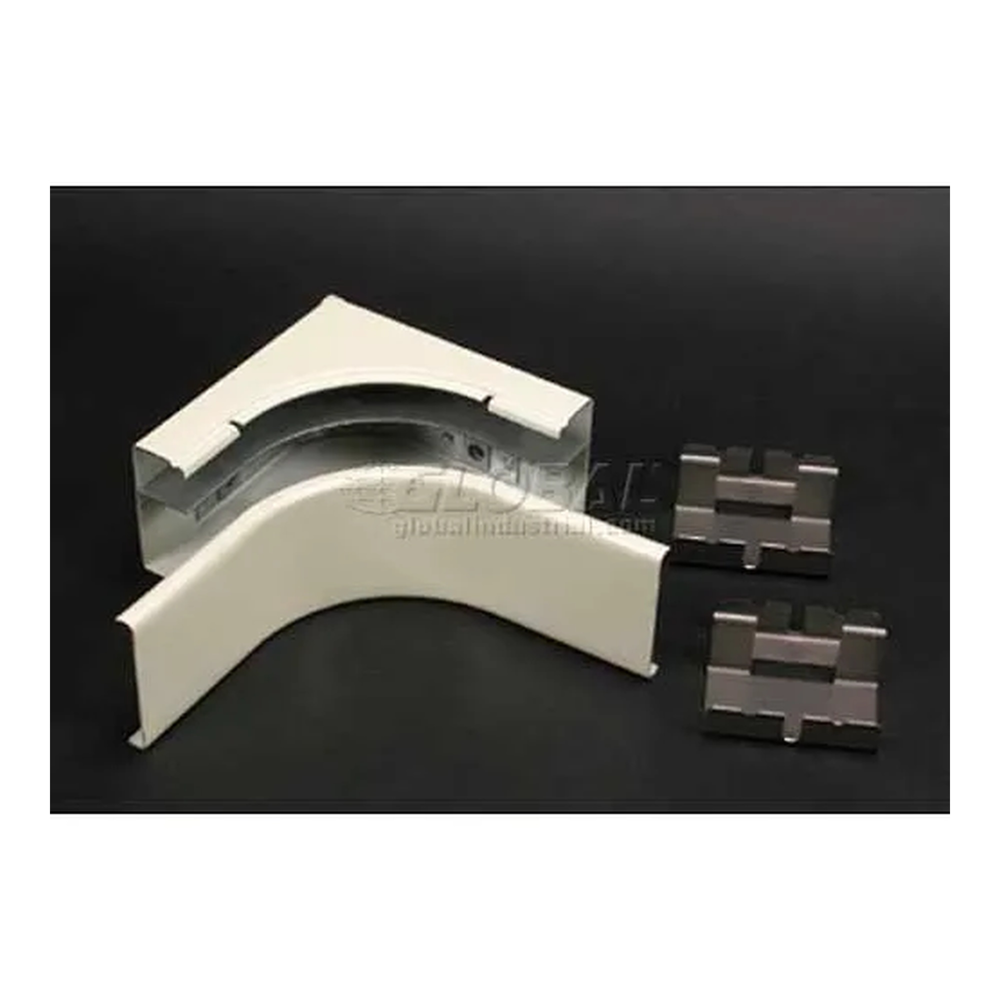 Divided Internal Elbow for Steel Raceway, White
