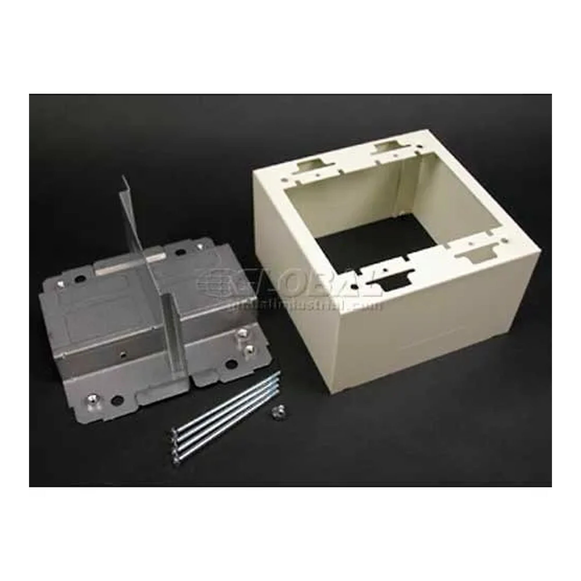 Two-Gang Divided Device Box, White