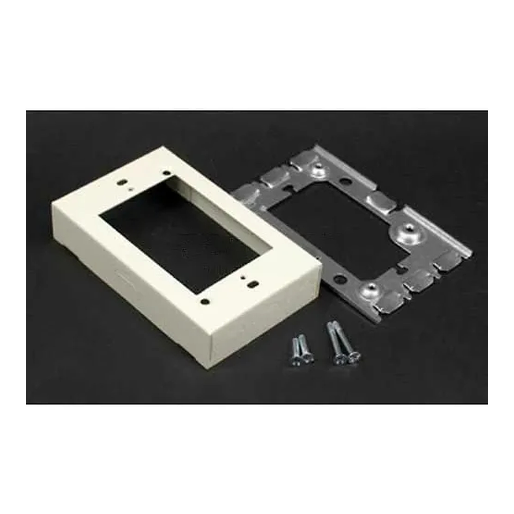 White 1-Gang Flush Extension Adapter