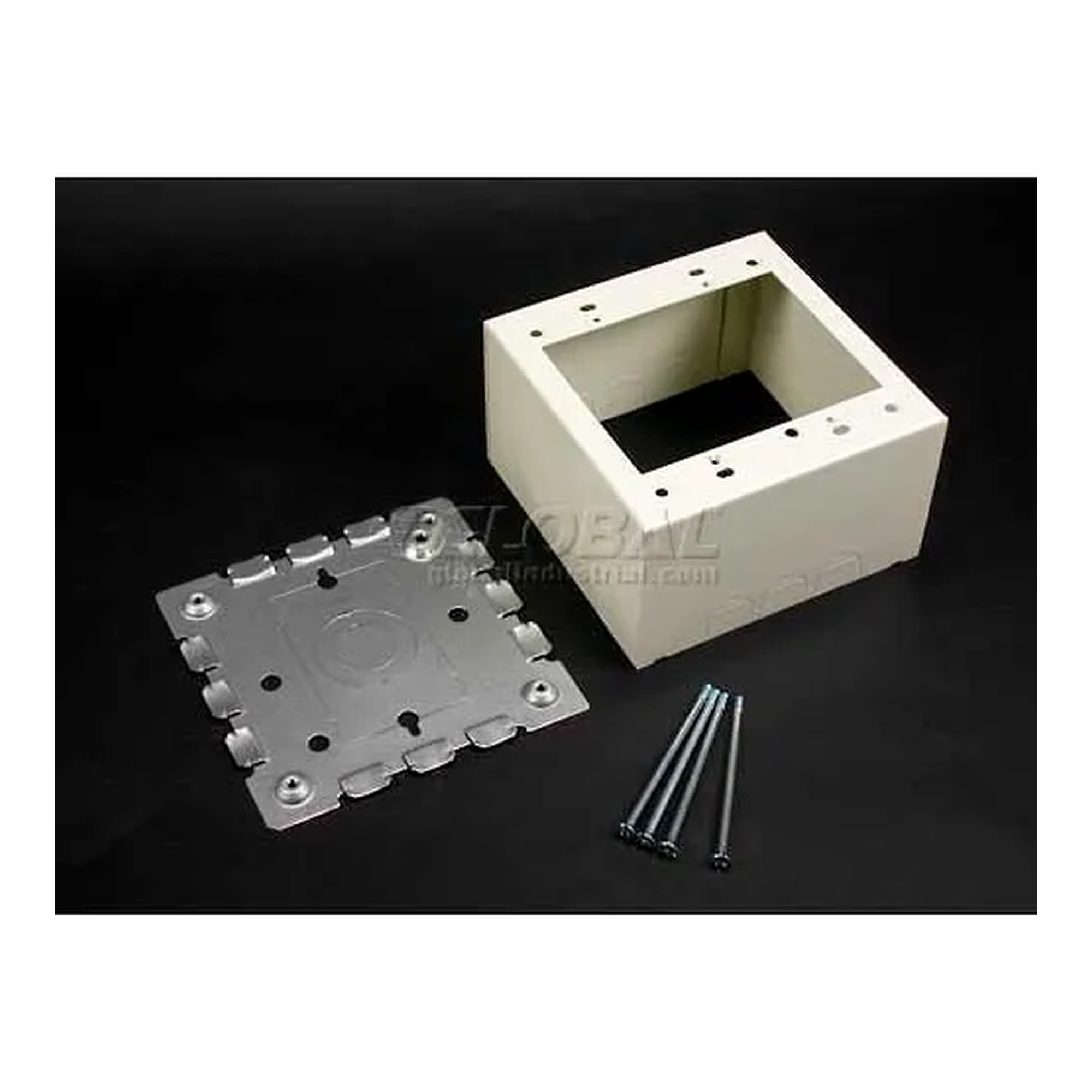 2-Gang Deep Switch and Receptacle Box, White