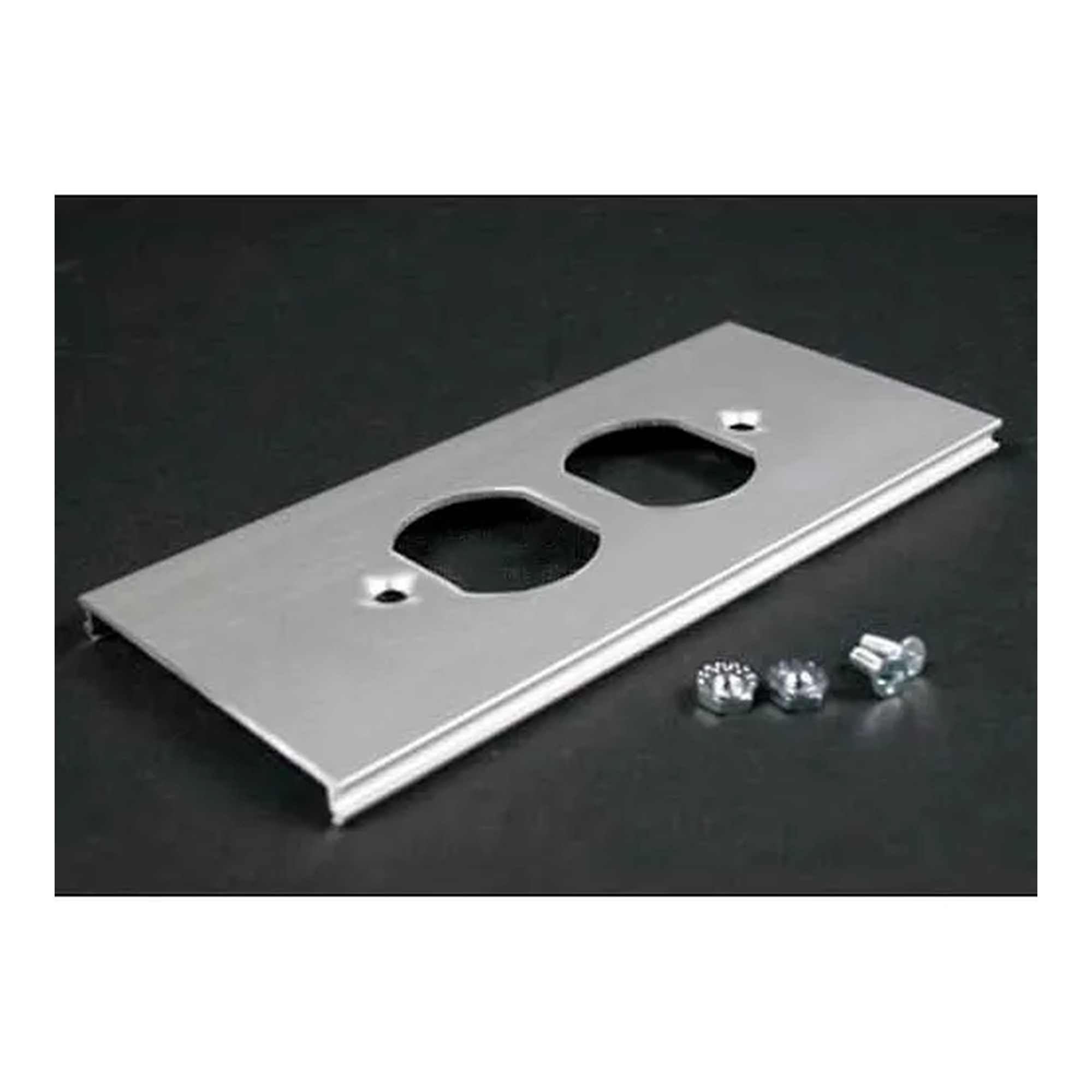 Duplex Receptacle Cover, Silver