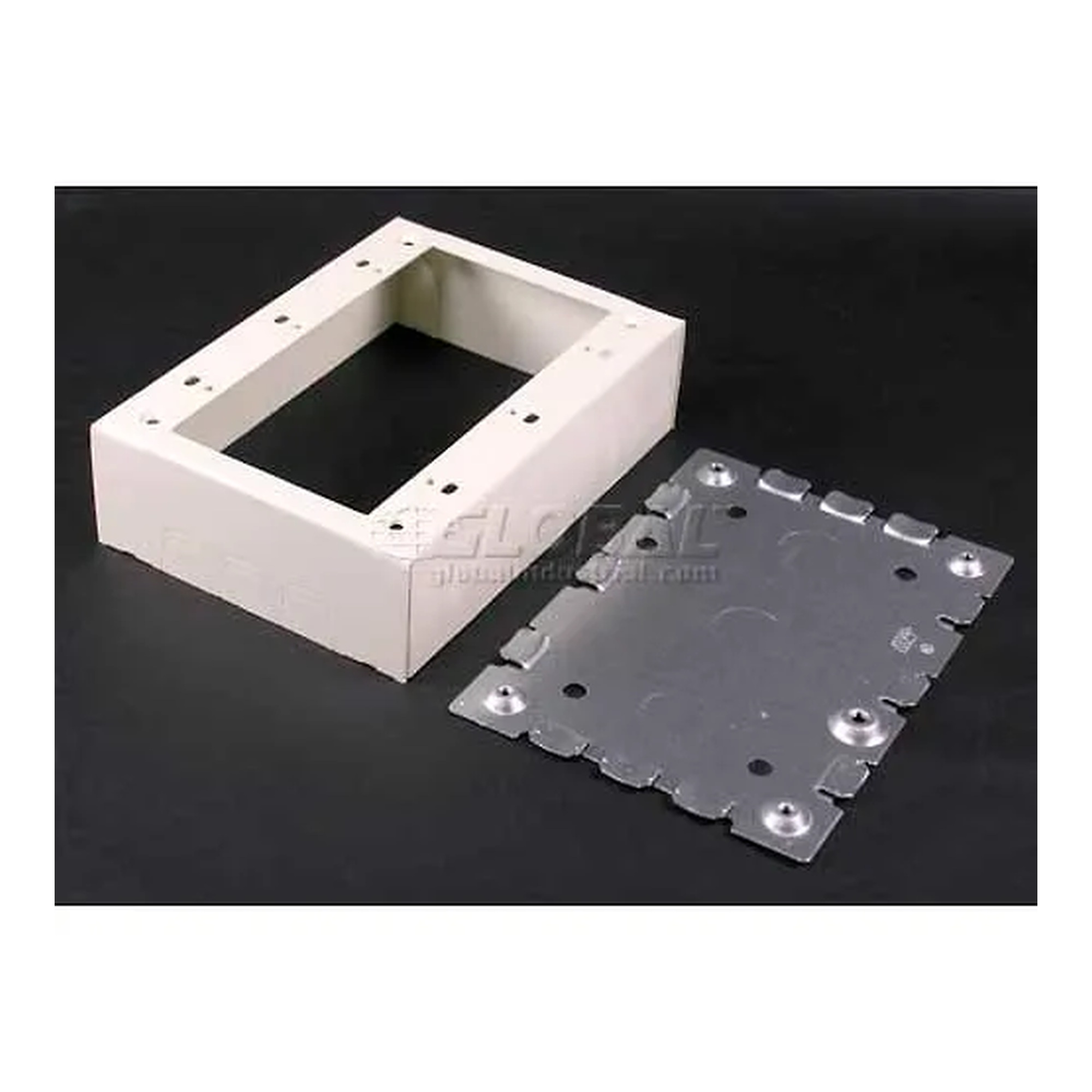 3-Gang Switch and Receptacle Box, Ivory