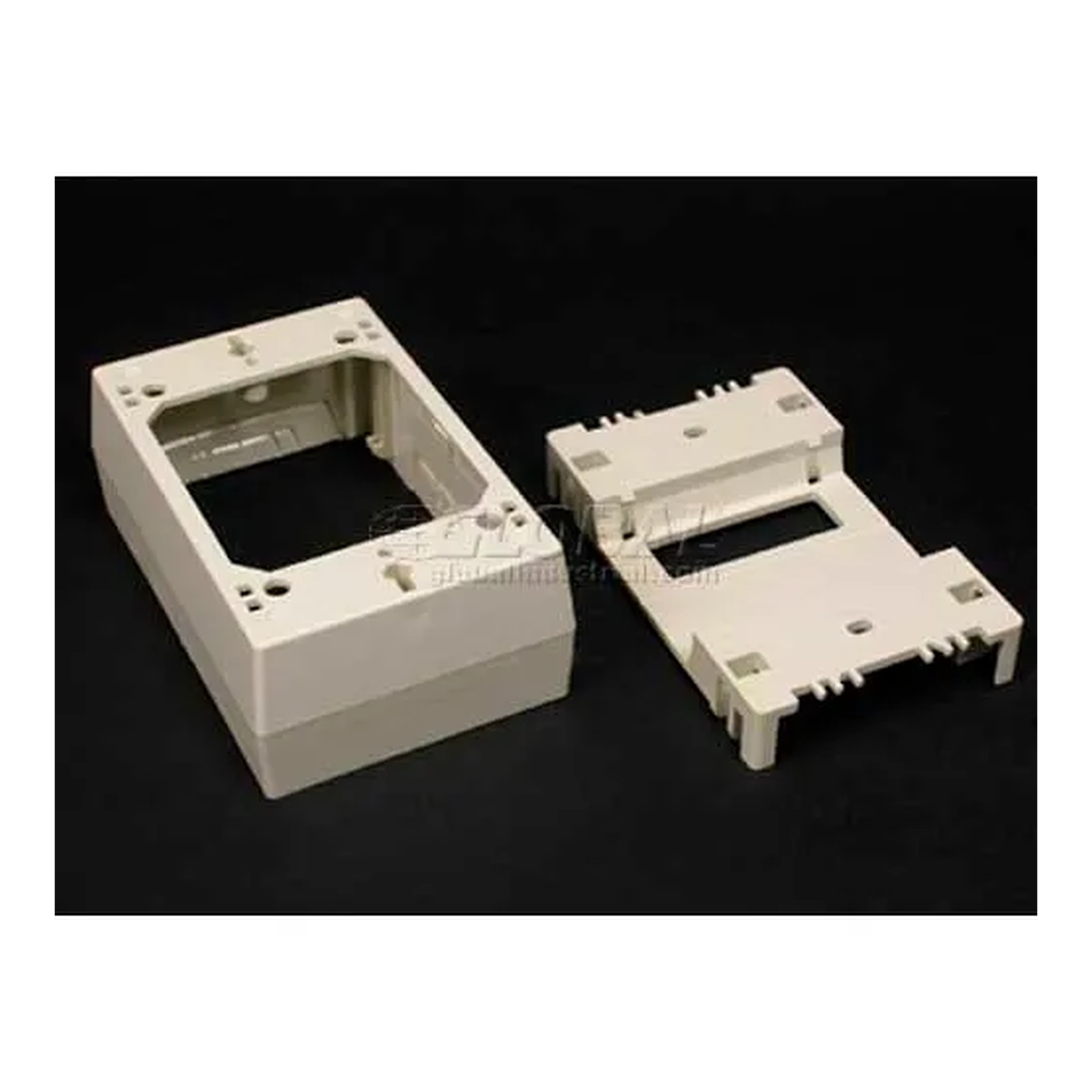1-Gang Divided Device Box, White, 4-3/4 in. Long